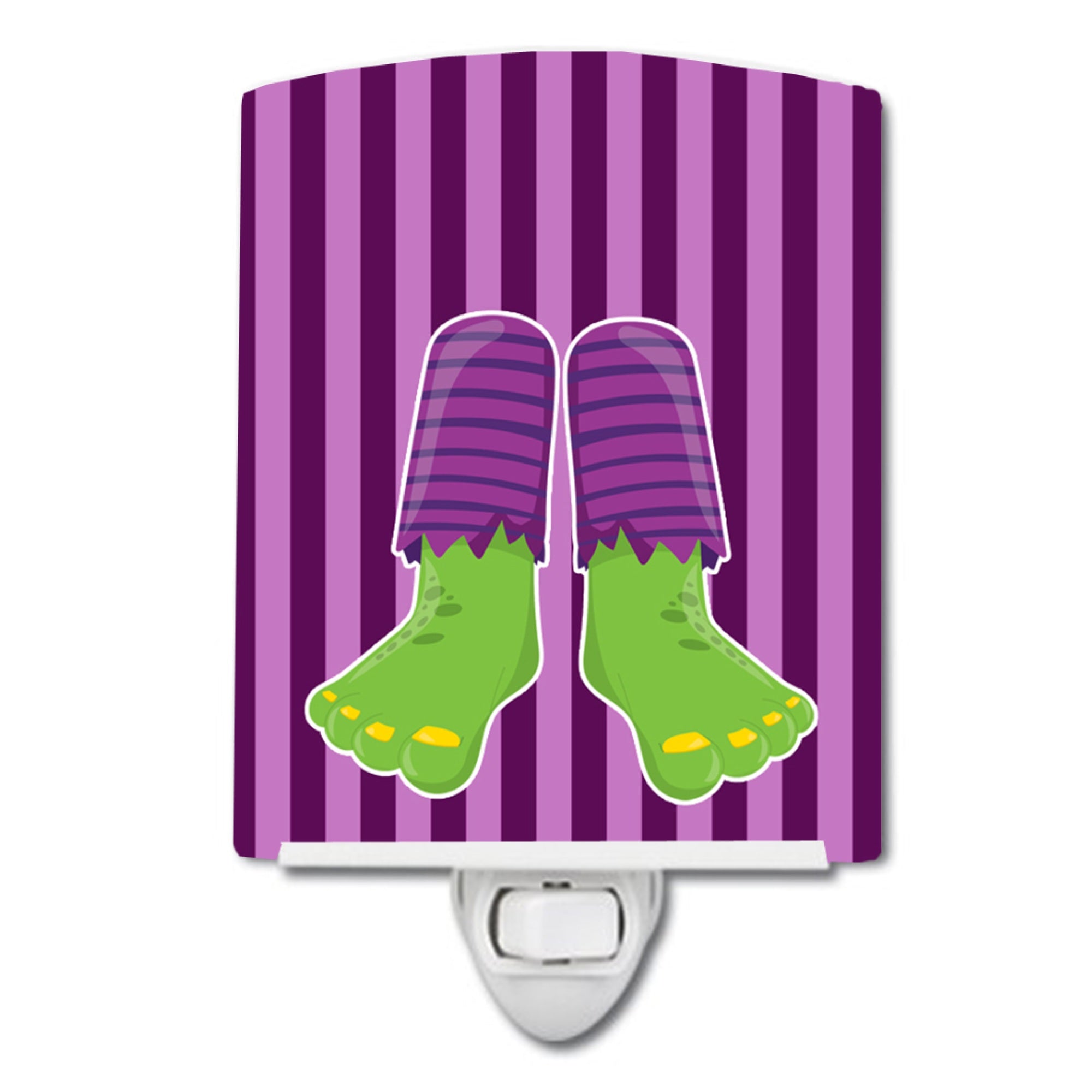  inchCarolines Treasures Halloween Frankenstein Ceramic Night Light, Feet, Purple, 6 inch inch x 4 inch inch inch