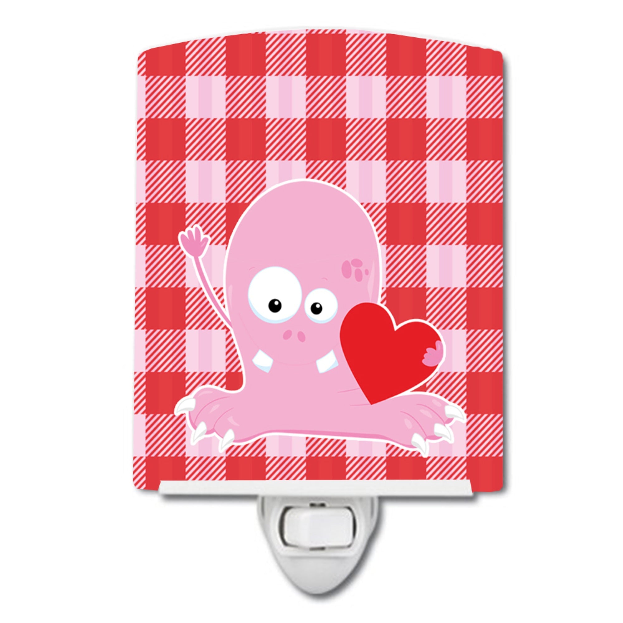  inchCarolines Treasures Cupid Monster Angel Plaid Ceramic Night Light, #1 Multicolor, 6 inch inch x 4 inch inch inch