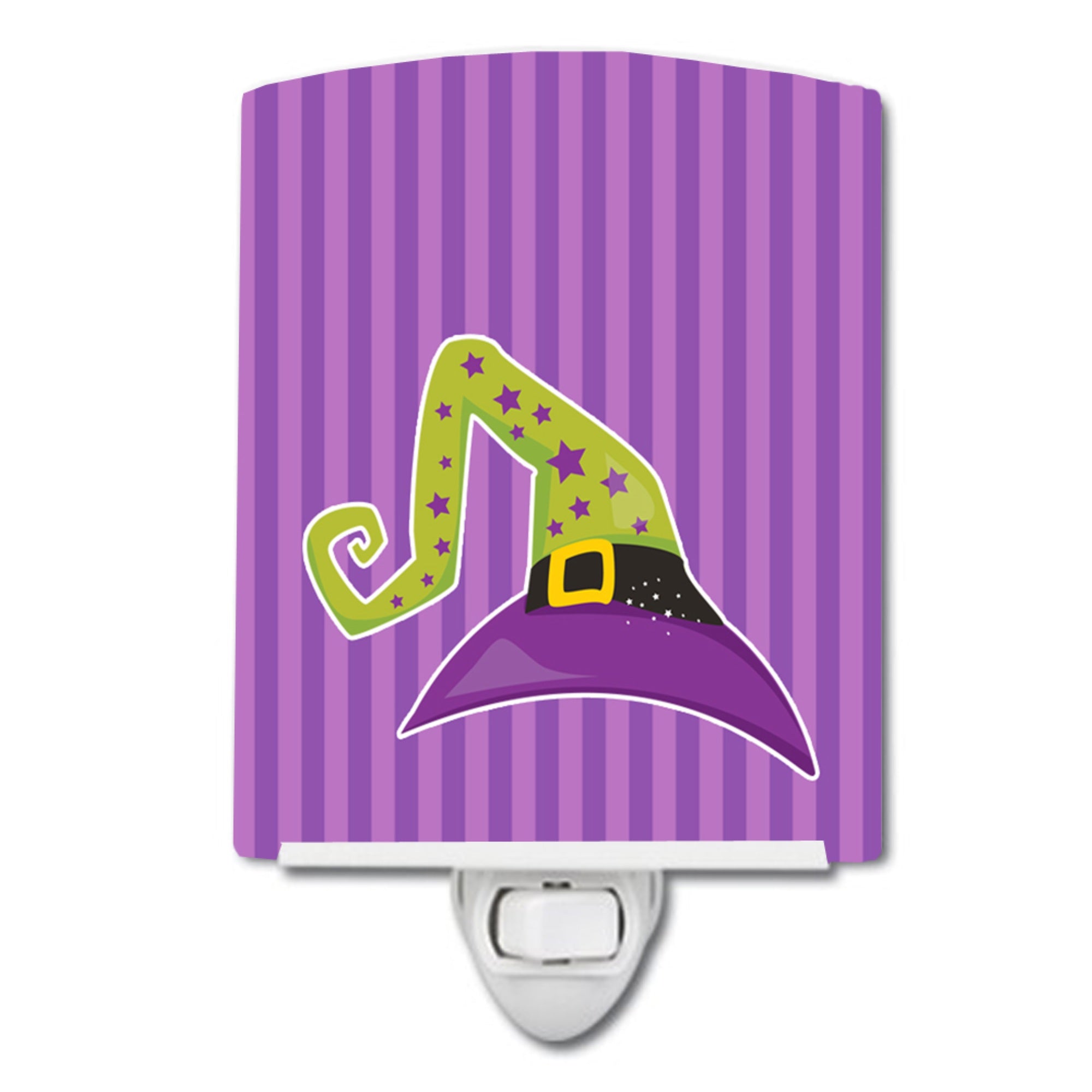  inchCarolines Treasures Halloween Witchs Hat Ceramic Night Light, #1 Purple, 6 inch inch x 4 inch inch inch