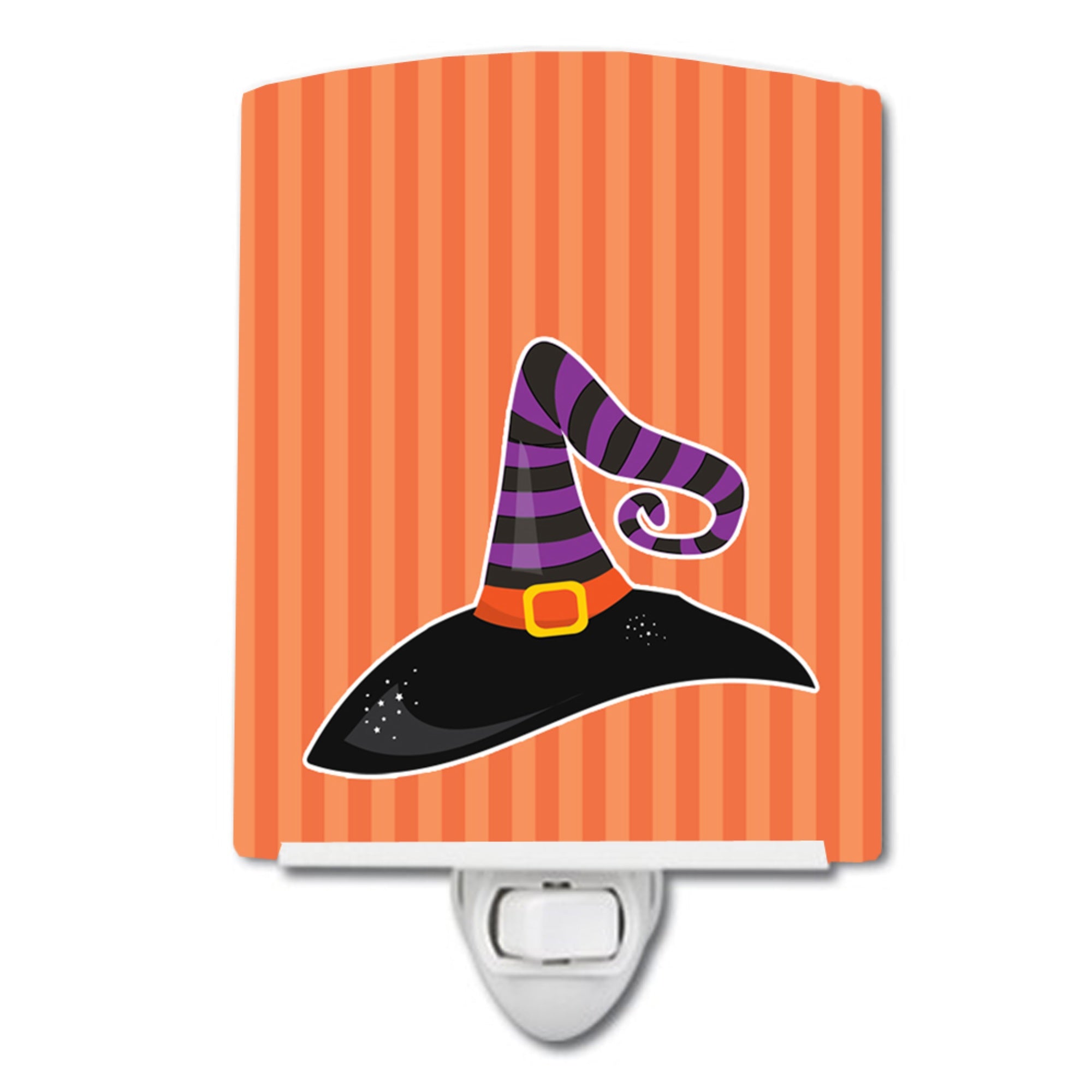  inchCarolines Treasures Halloween Witchs Hat Ceramic Night Light, #2 Orange, 6 inch inch x 4 inch inch inch