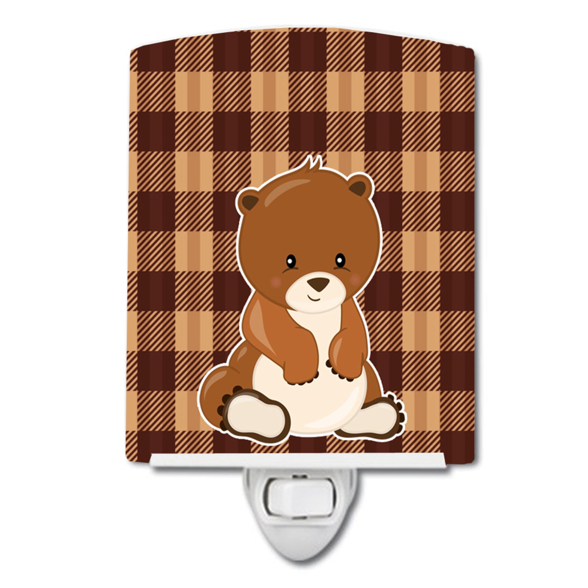  inchCarolines Treasures Bear Ceramic Night Light, Brown, 6 inch inch x 4 inch inch, BB9166CNL inch