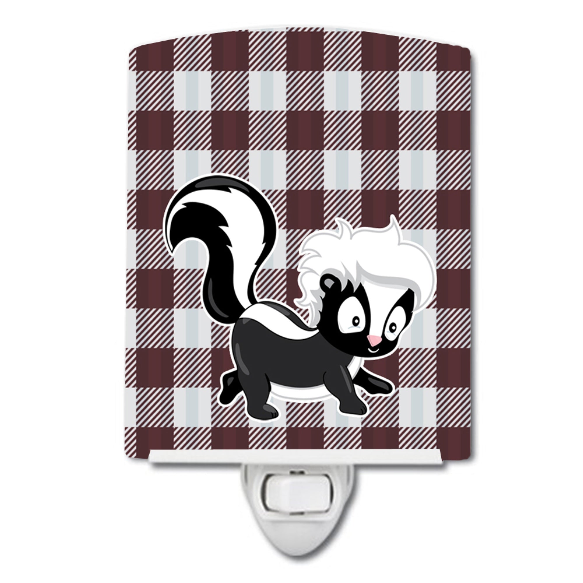  inchCarolines Treasures Ceramic Night Light, Skunk, Brown, 6 inch inch x 4 inch inch inch