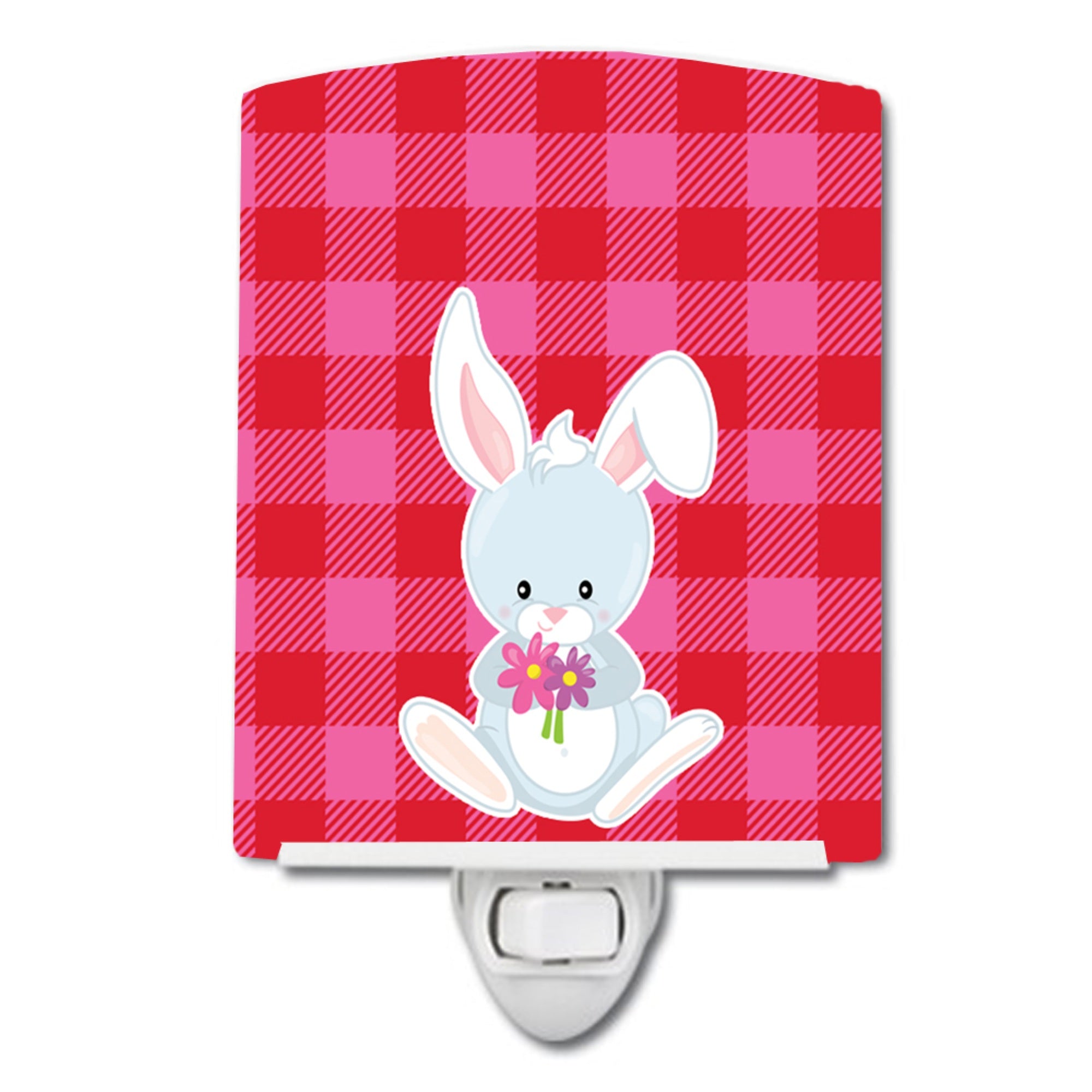 inchCarolines Treasures Bunny Rabbit Ceramic Night Light, #2 Multicolor, 6 inch inch x 4 inch inch inch