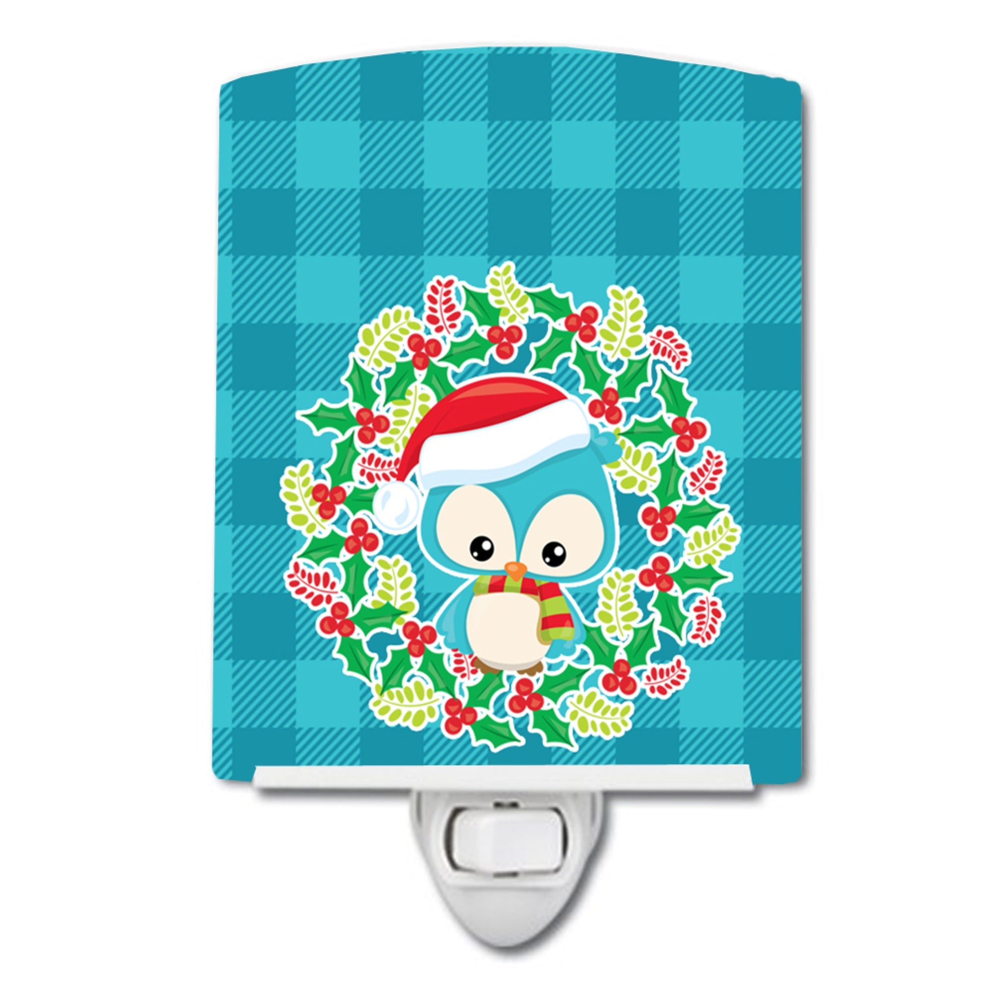  inchCarolines Treasures Christmas Ceramic Night Light, Owl, Blue, 6 inch inch x 4 inch inch inch