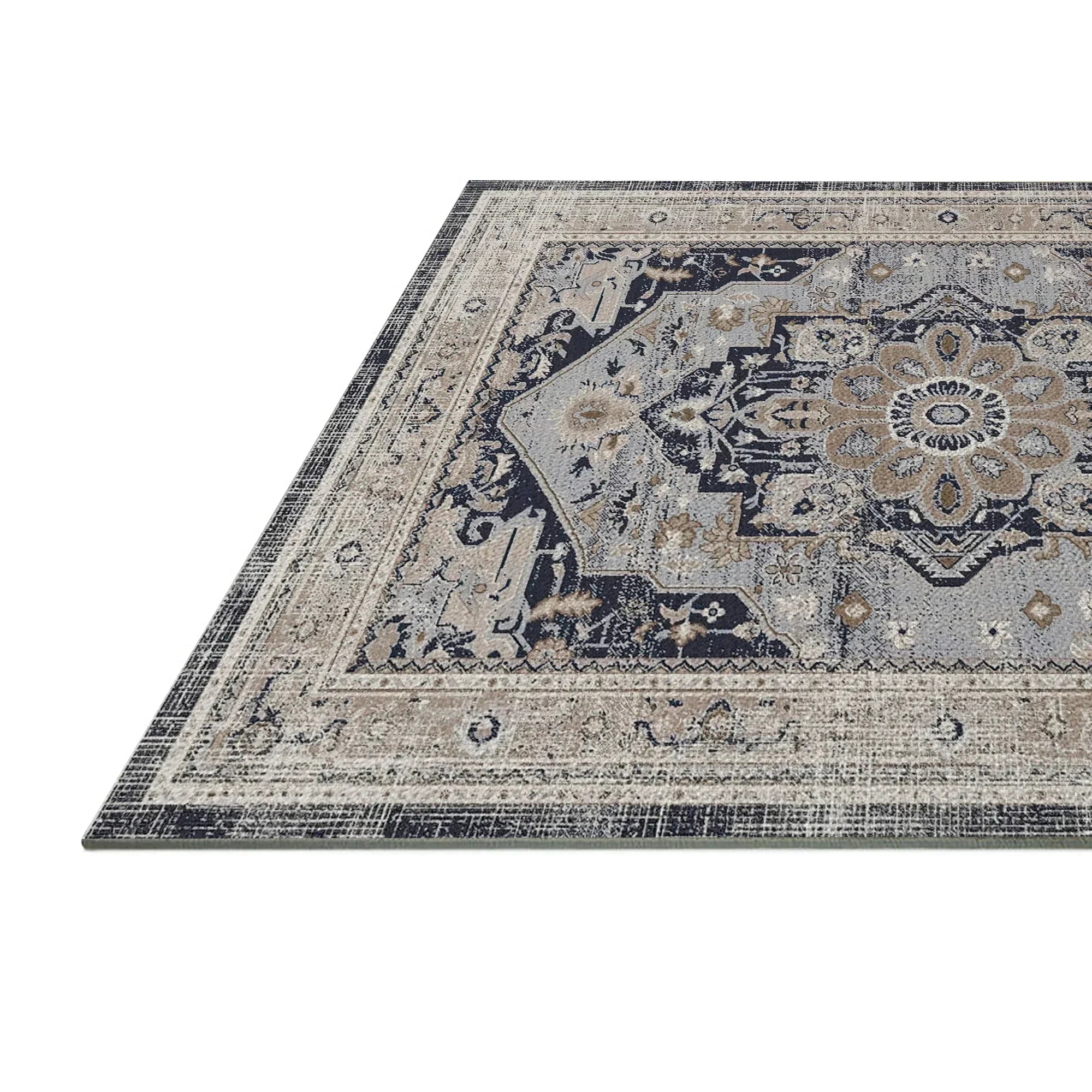 7ft x 5ft Vintage Indoor Non-Slip Washable Large  Area Rugs for Bedroom Living Room