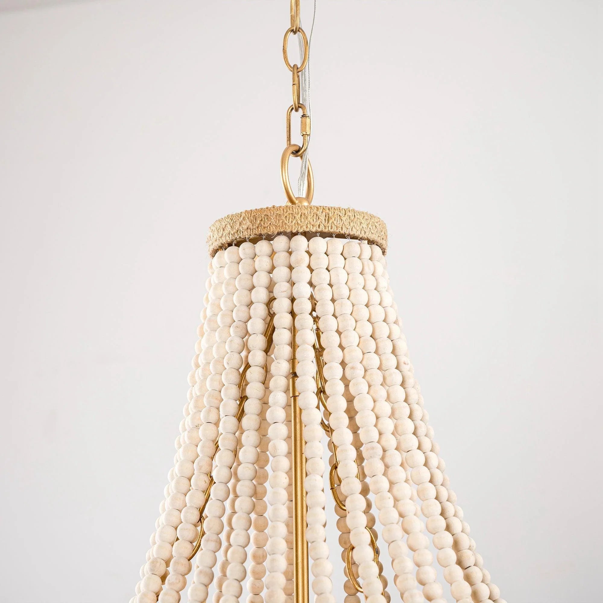4-Light Golden Bohemian Dry Rated Chandelier