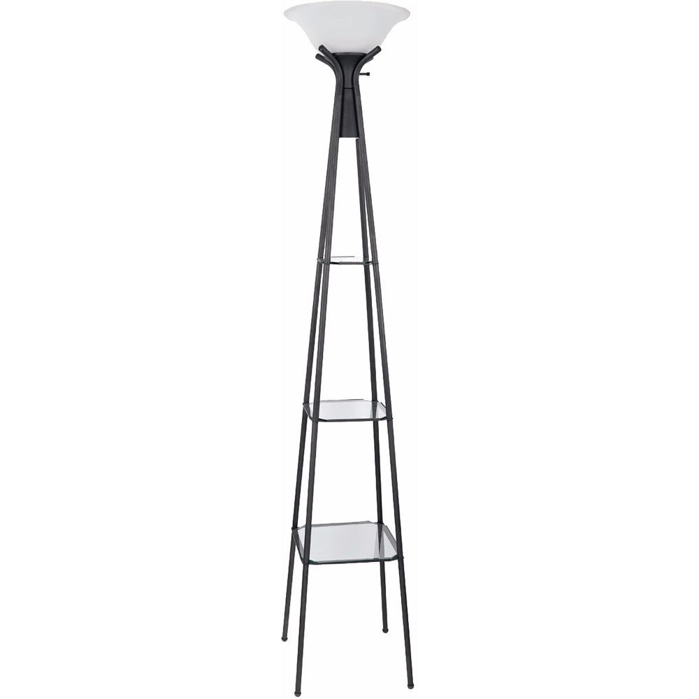 Benzara Floor Lamp Black And White