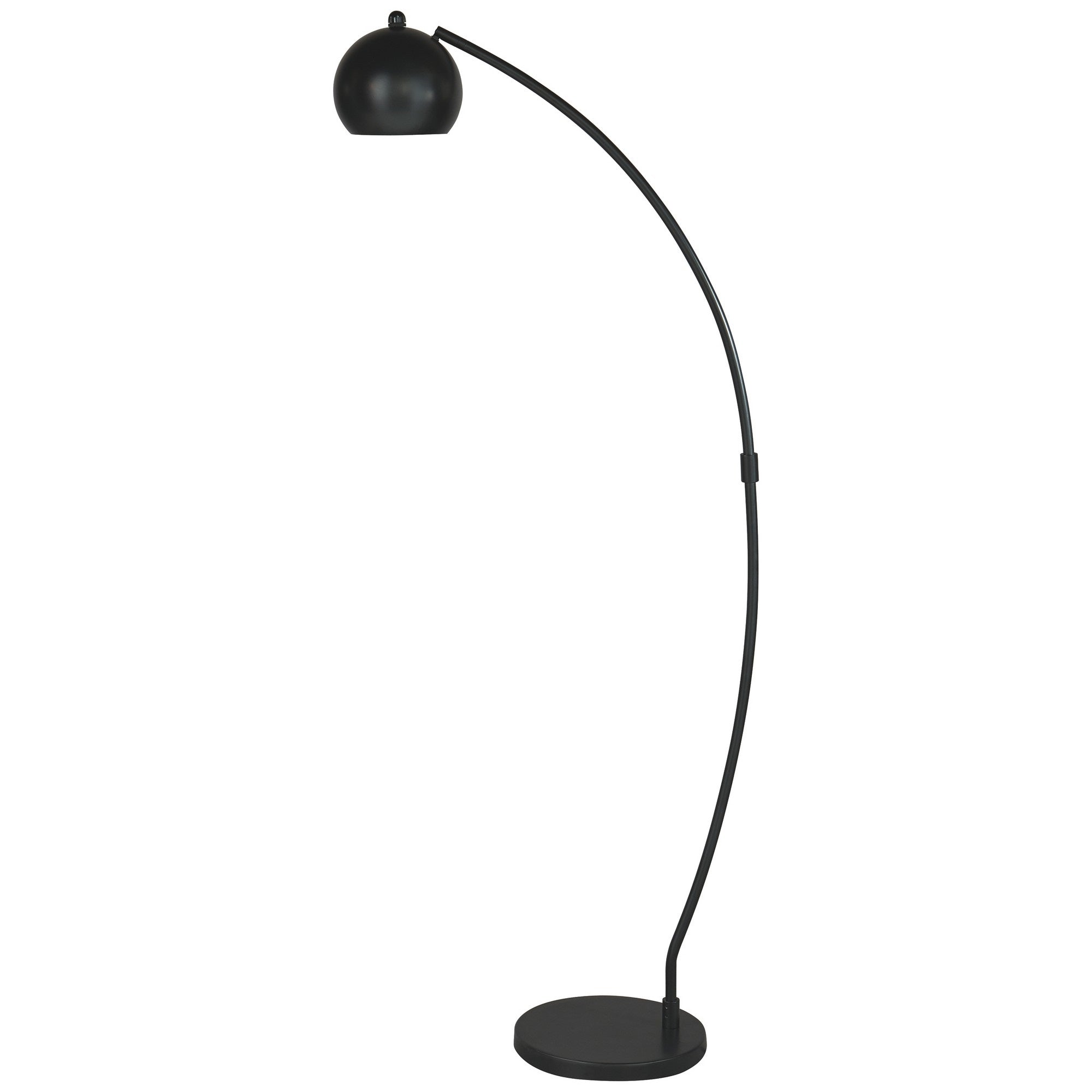 Metal Frame Floor Lamp with Adjustable Shade, Black
