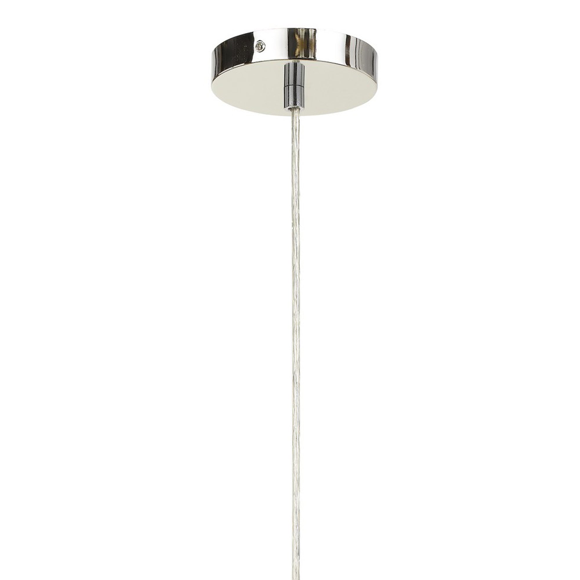 Integrated LED Dimmable Pendant Lighting with Fabric Drum Shade, White