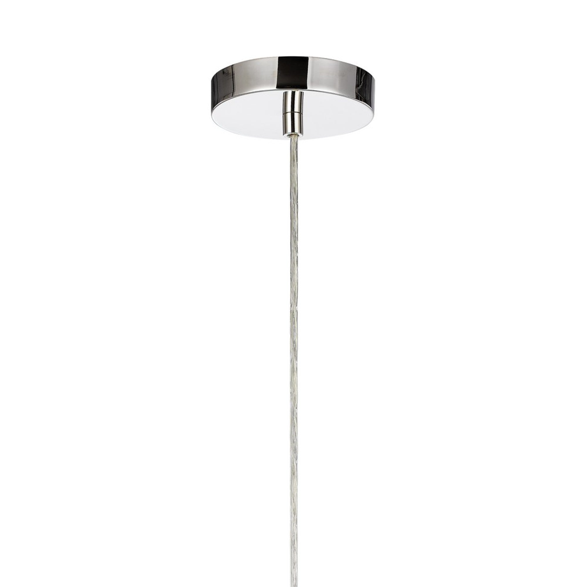 Integrated LED Dimmable Pendant Lighting with Fabric Drum Shade, Gray