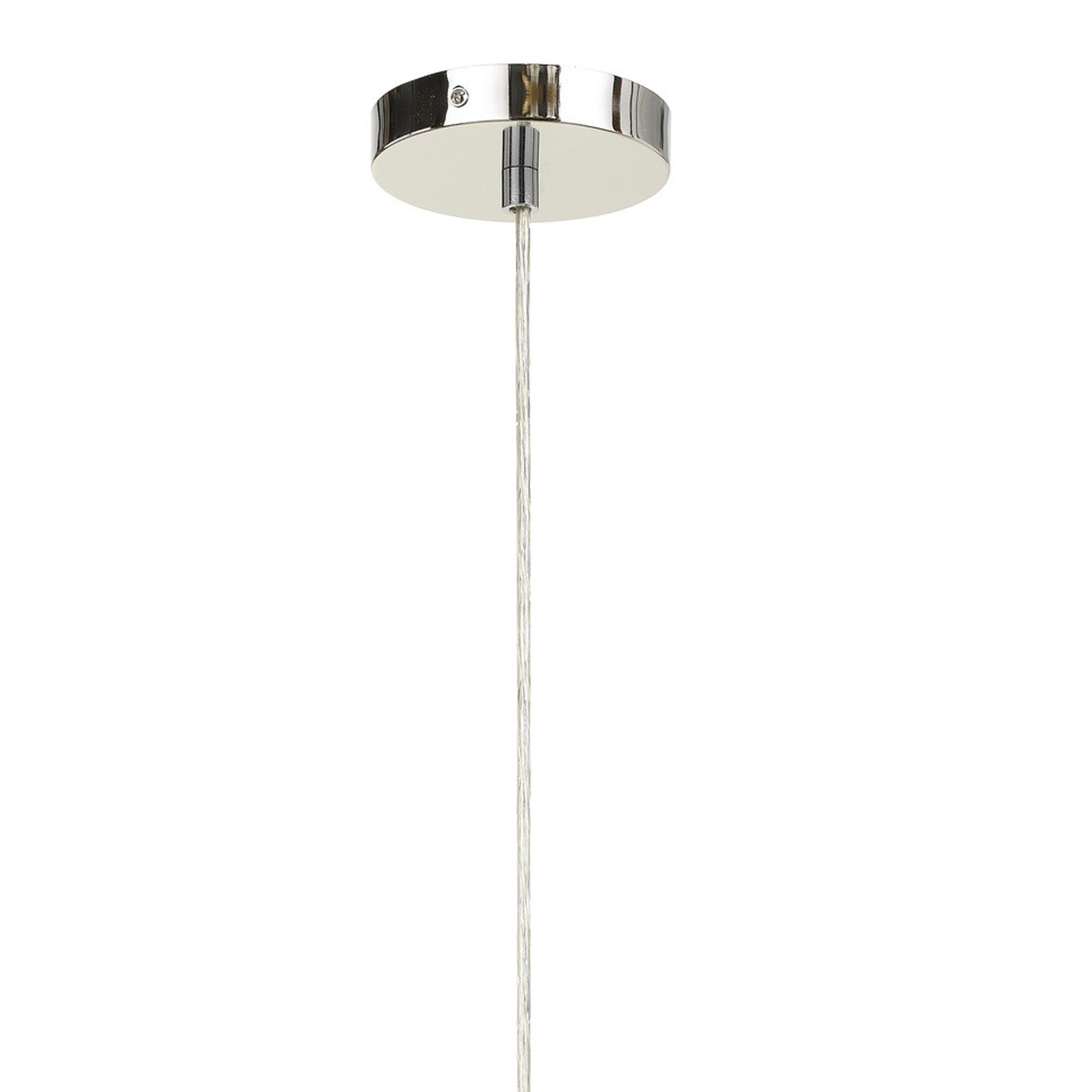 Integrated LED Dimmable Pendant Lighting with Fabric Drum Shade, Silver