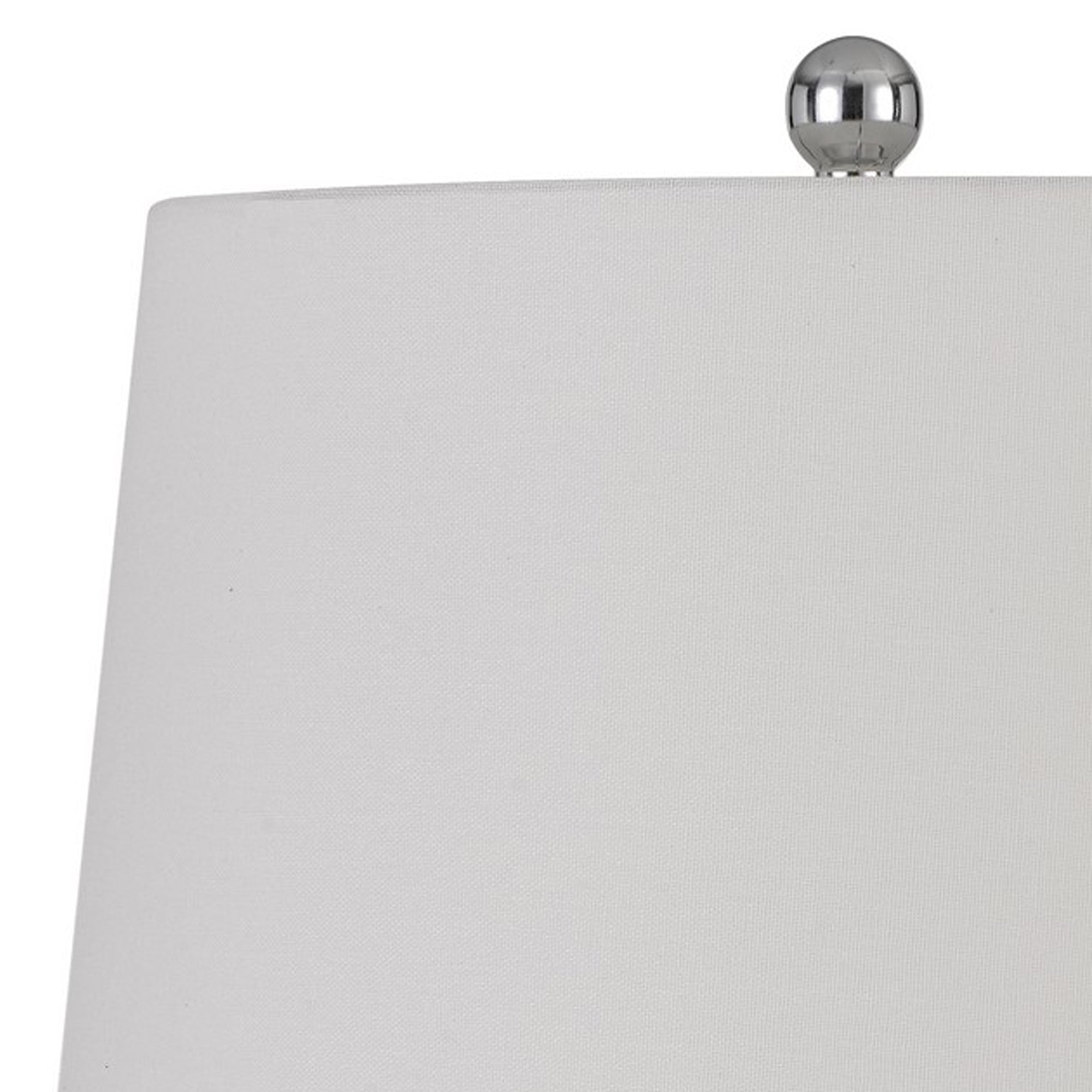 150 Watt Leaf Engraved Ceramic Base Table Lamp, Silver and Black