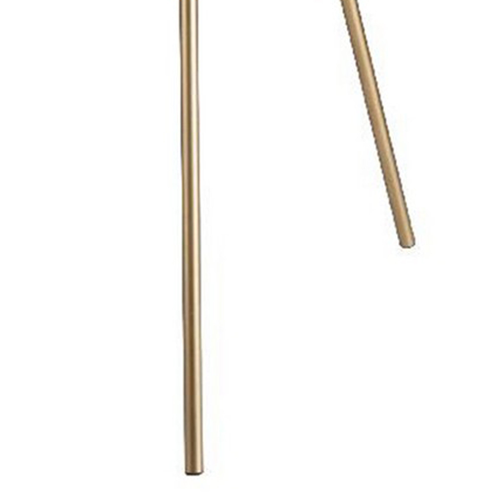 Metal Tripod Legs Floor Lamp with Rotary Switch, Gold
