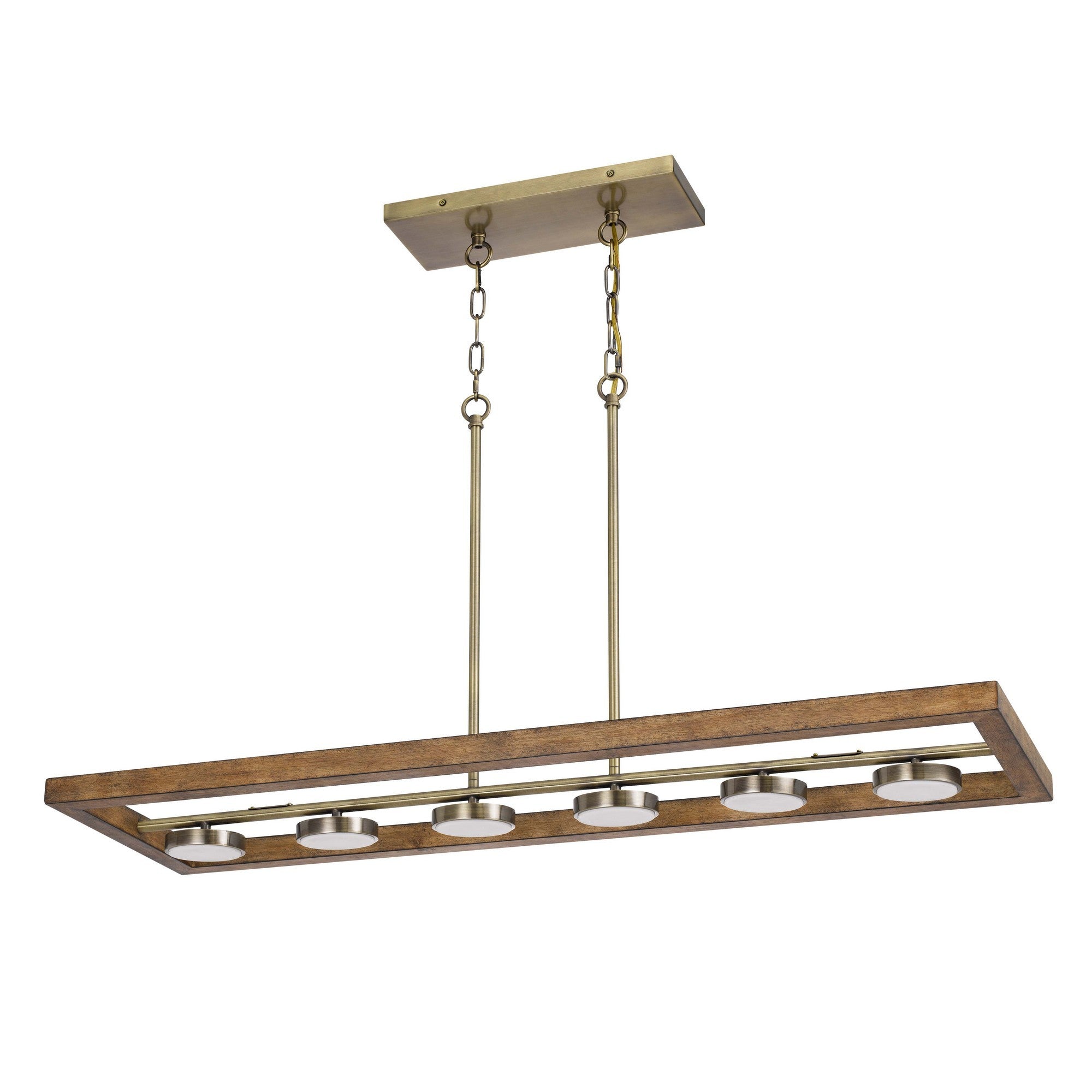 Island Chandelier with 6 Dimmable Integrated Tea Light Design LED, Gold