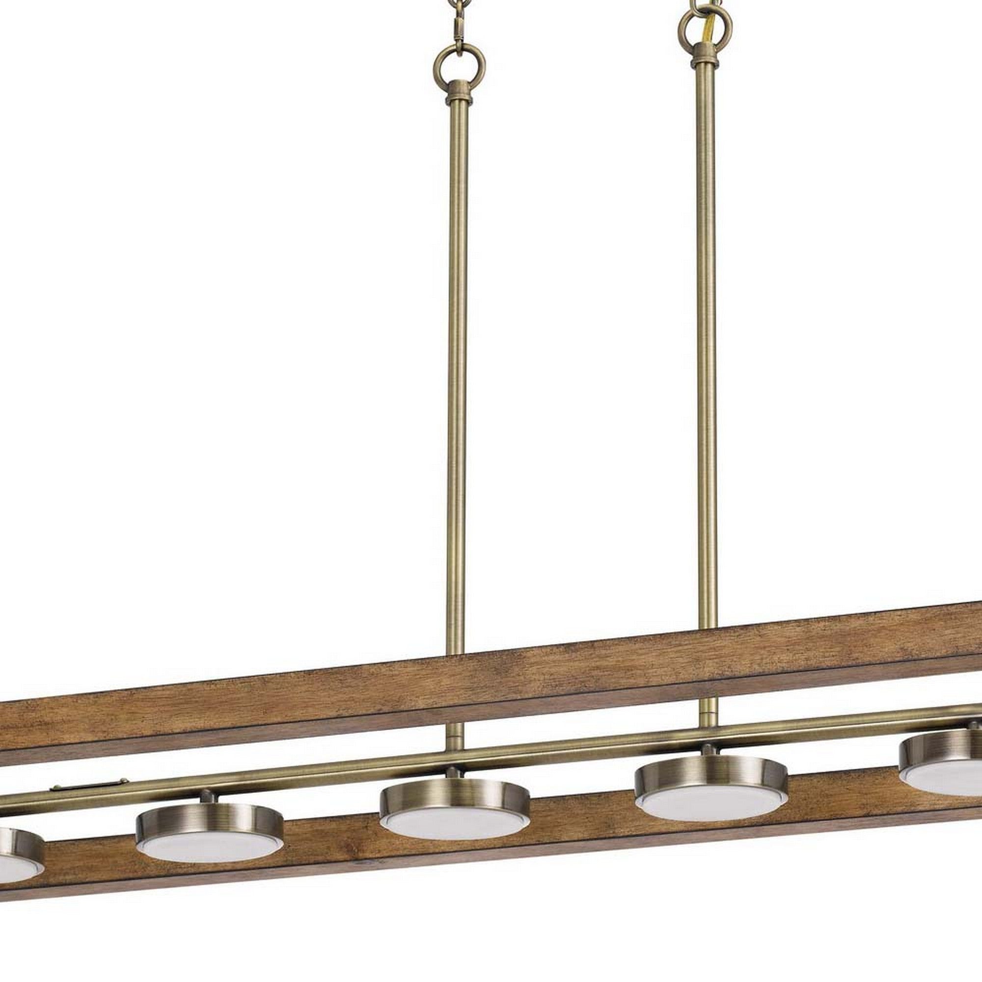 Island Chandelier with 6 Dimmable Integrated Tea Light Design LED, Gold