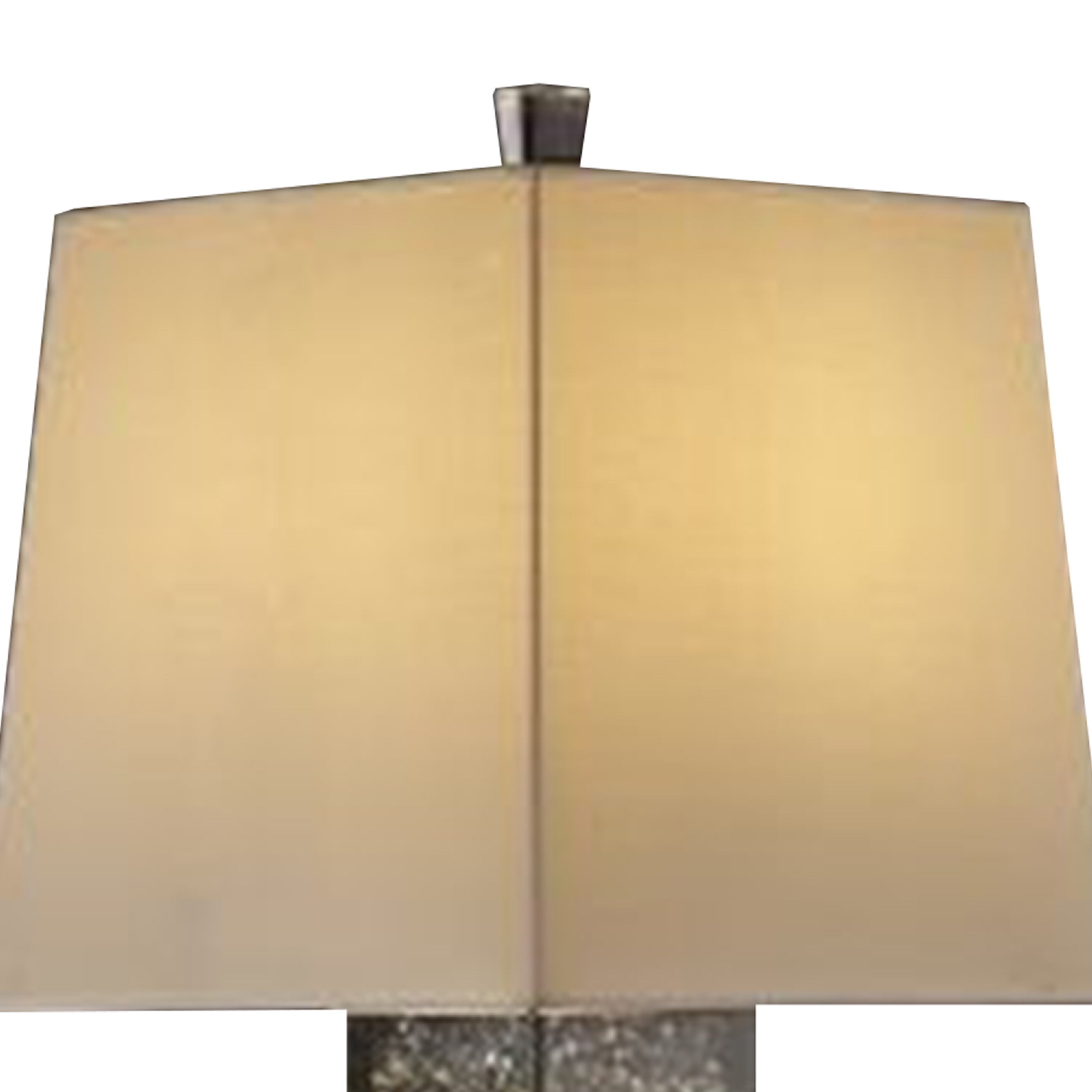 Table Lamp with Stacked Pedestal Mirrored Base, Silver