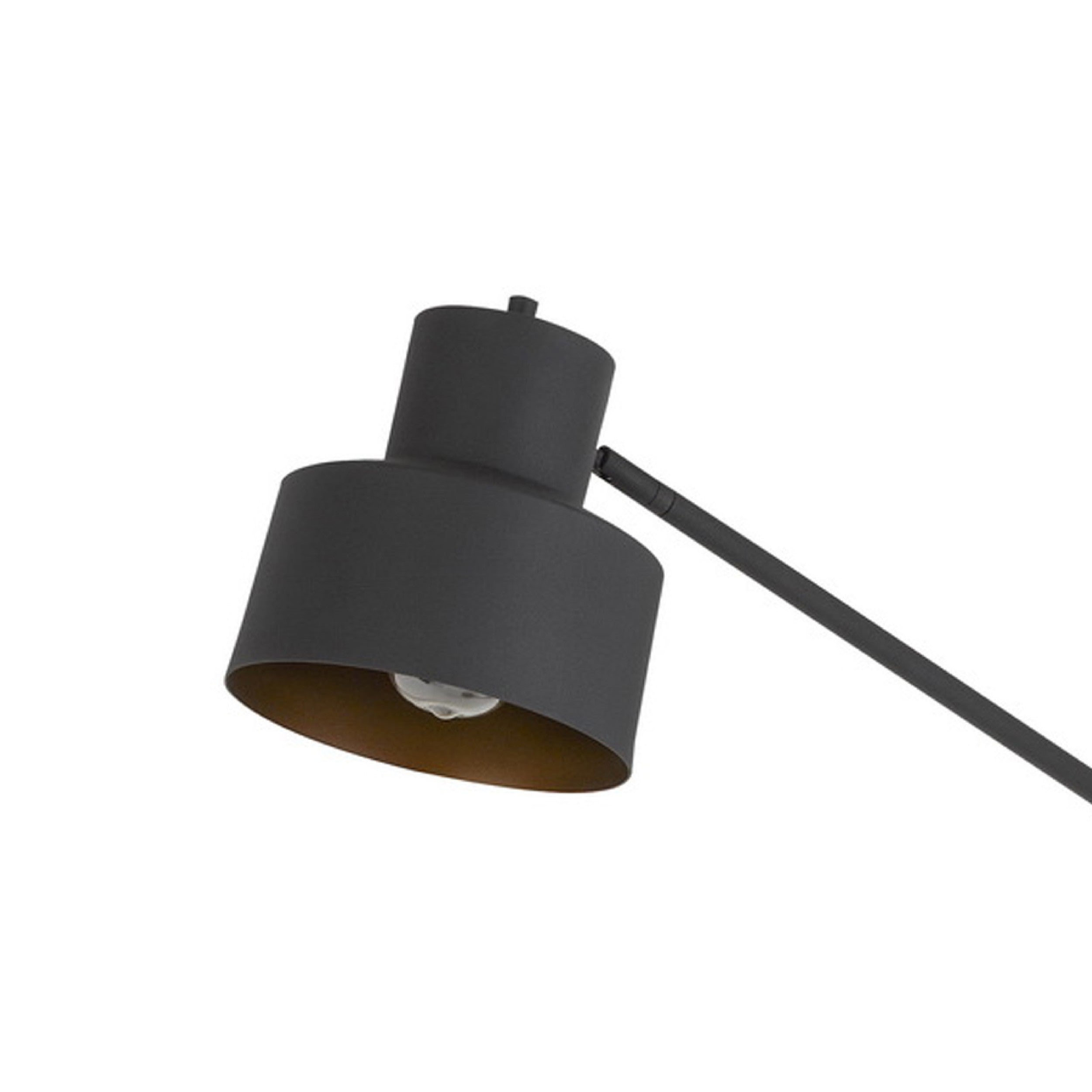 65 Inch Adjustable Modern Industrial Metal Floor Lamp, Black