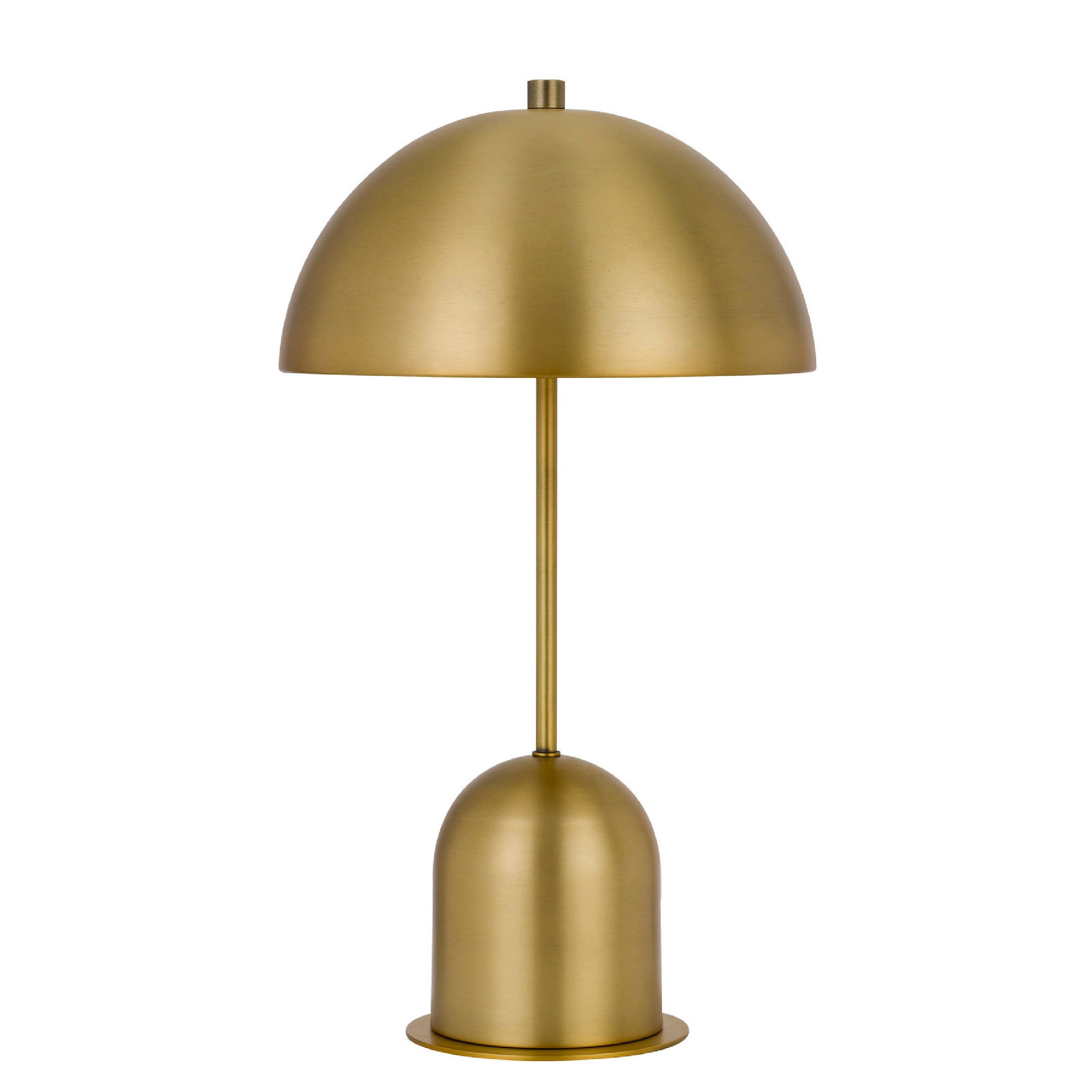 20 Inch Metal Accent Table Lamp with Dome Shade, Brass