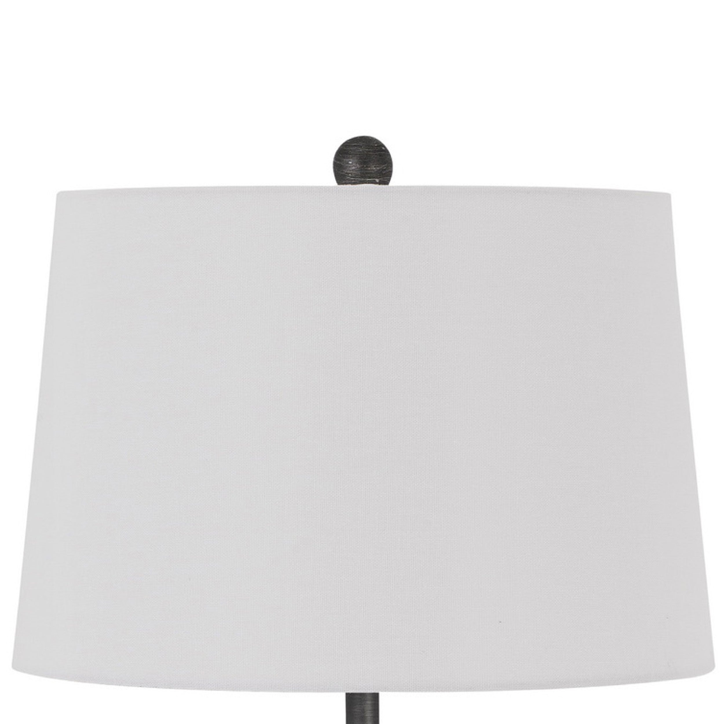 26 Inch Adjustable Metal Table Lamp with Latch, Heather Gray