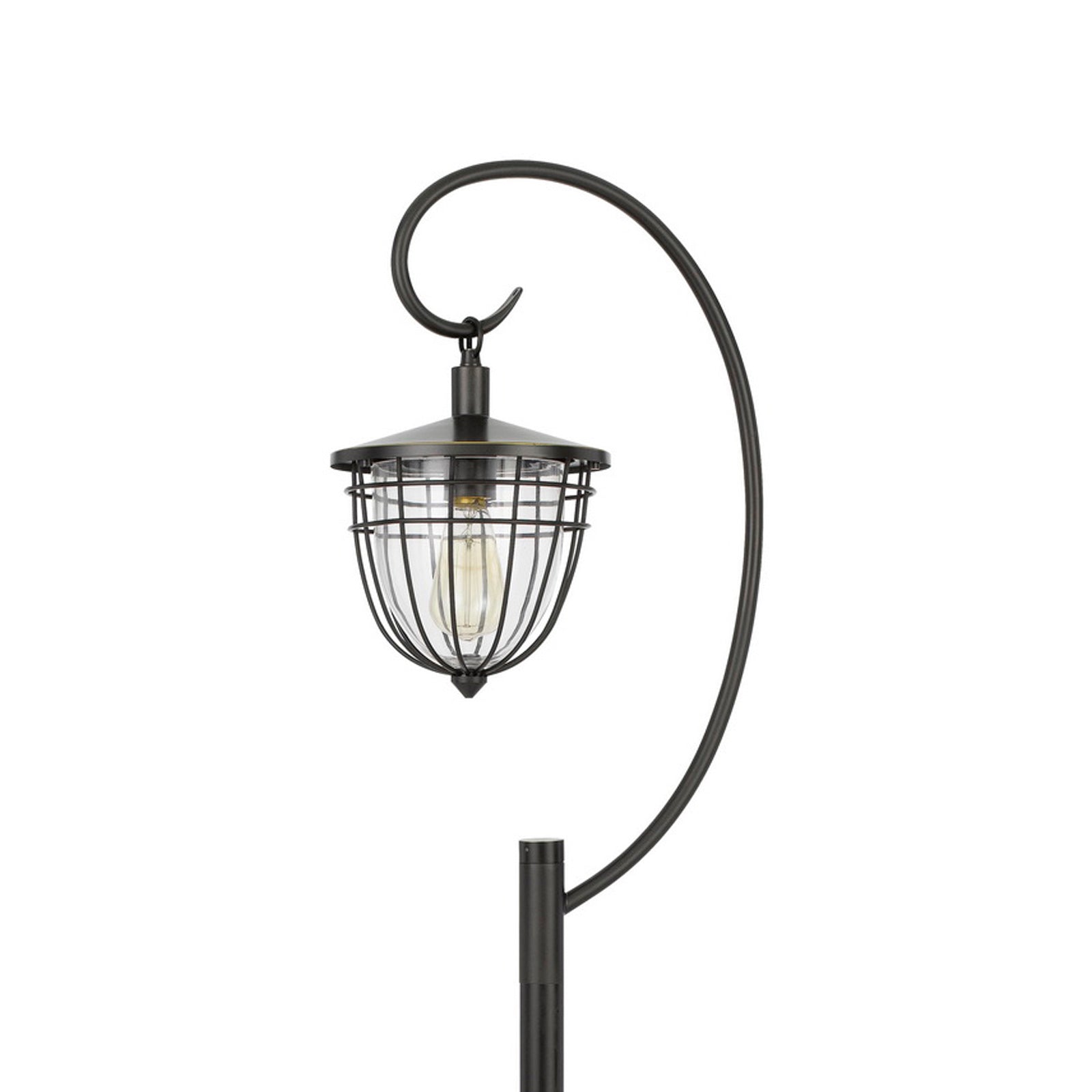 63 Inch Downbridge Lantern Metal Floor Lamp, Bronze Black