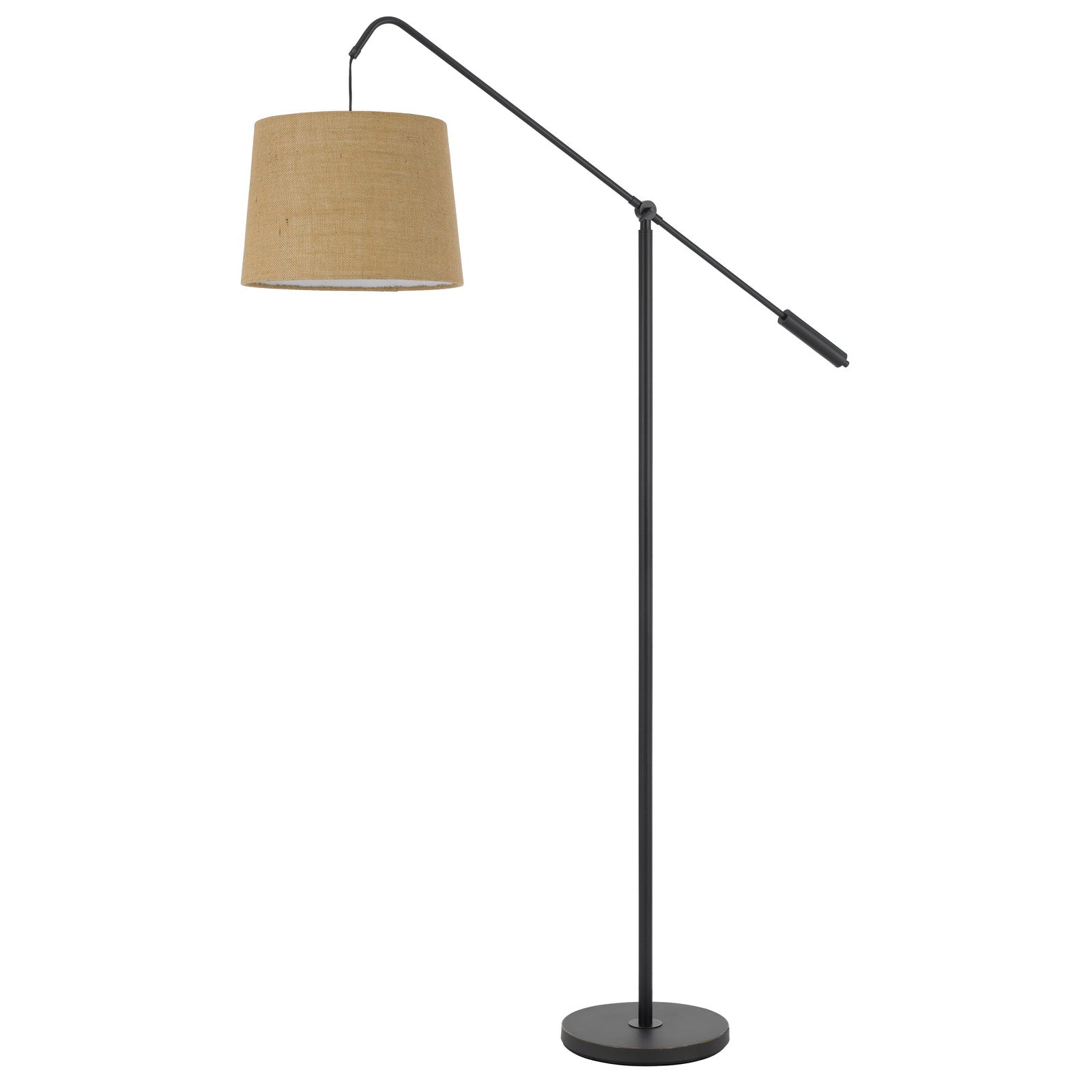 68 Inch Adjustable Arc Arm Metal Floor Lamp, Bronze Black