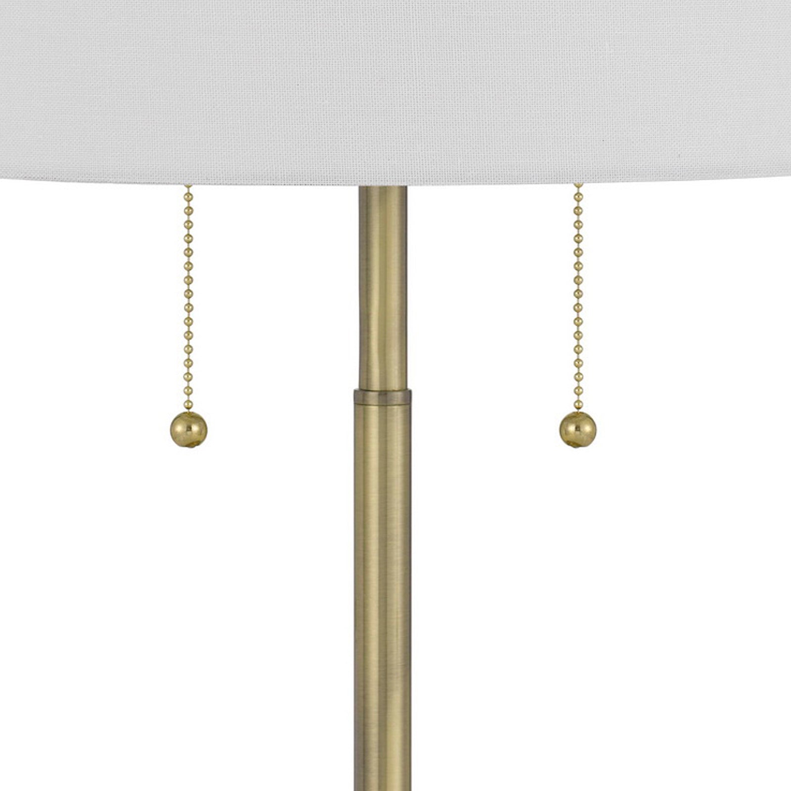 Benzara Metal Table Lamp with Pull Chain Switch, 20 in., Brass, Model BM272215