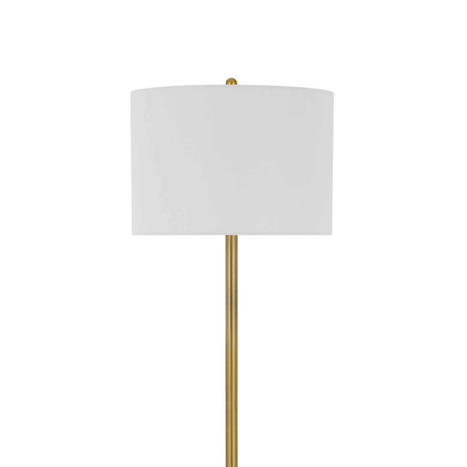62 Inch Brass Floor Lamp, Tray, Dimmer, 2 USB Ports, Matte Gold