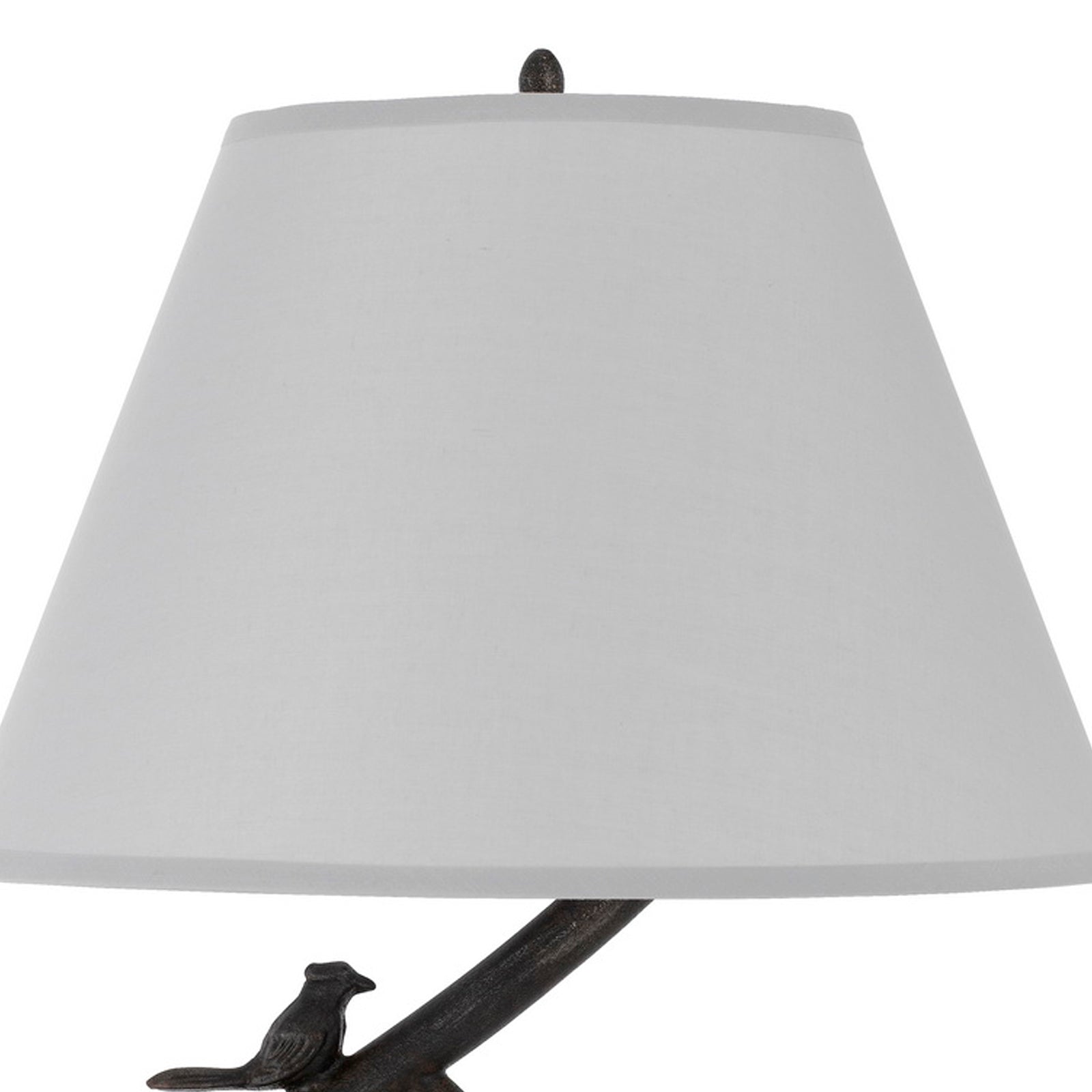 33 Inch Table Lamp with Dimmer, Sitting Bird Design, Black