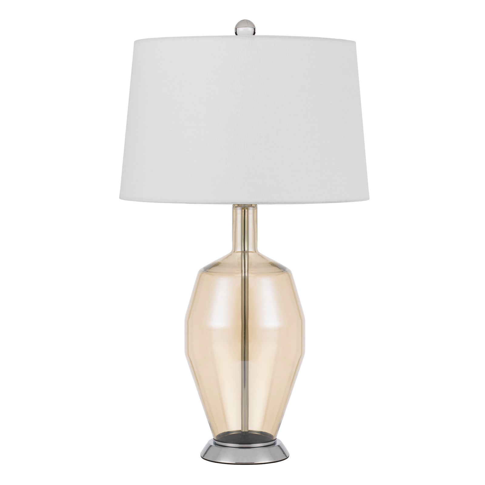 29 Inch Table Lamp Smoked Glass Vase Design Base, Dimmer