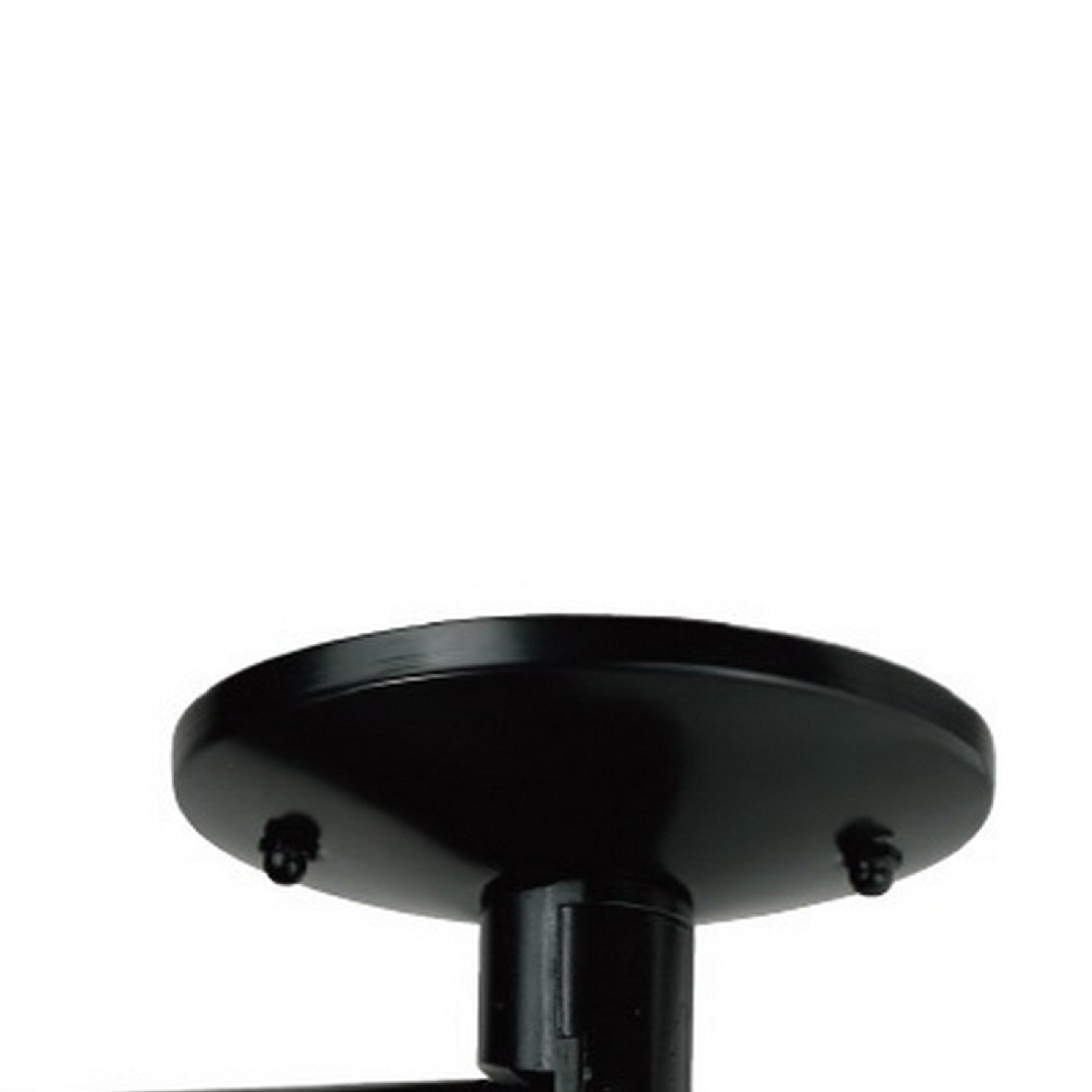 7 Inch 120V Metal Ceiling Mount, Integrated CFL Light, Black