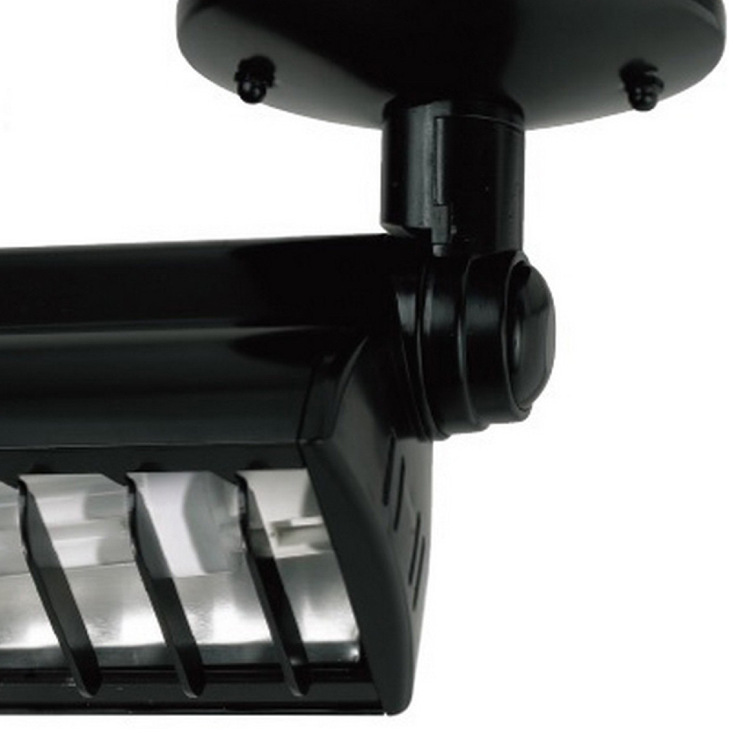 7 Inch 120V Metal Ceiling Mount, Integrated CFL Light, Black