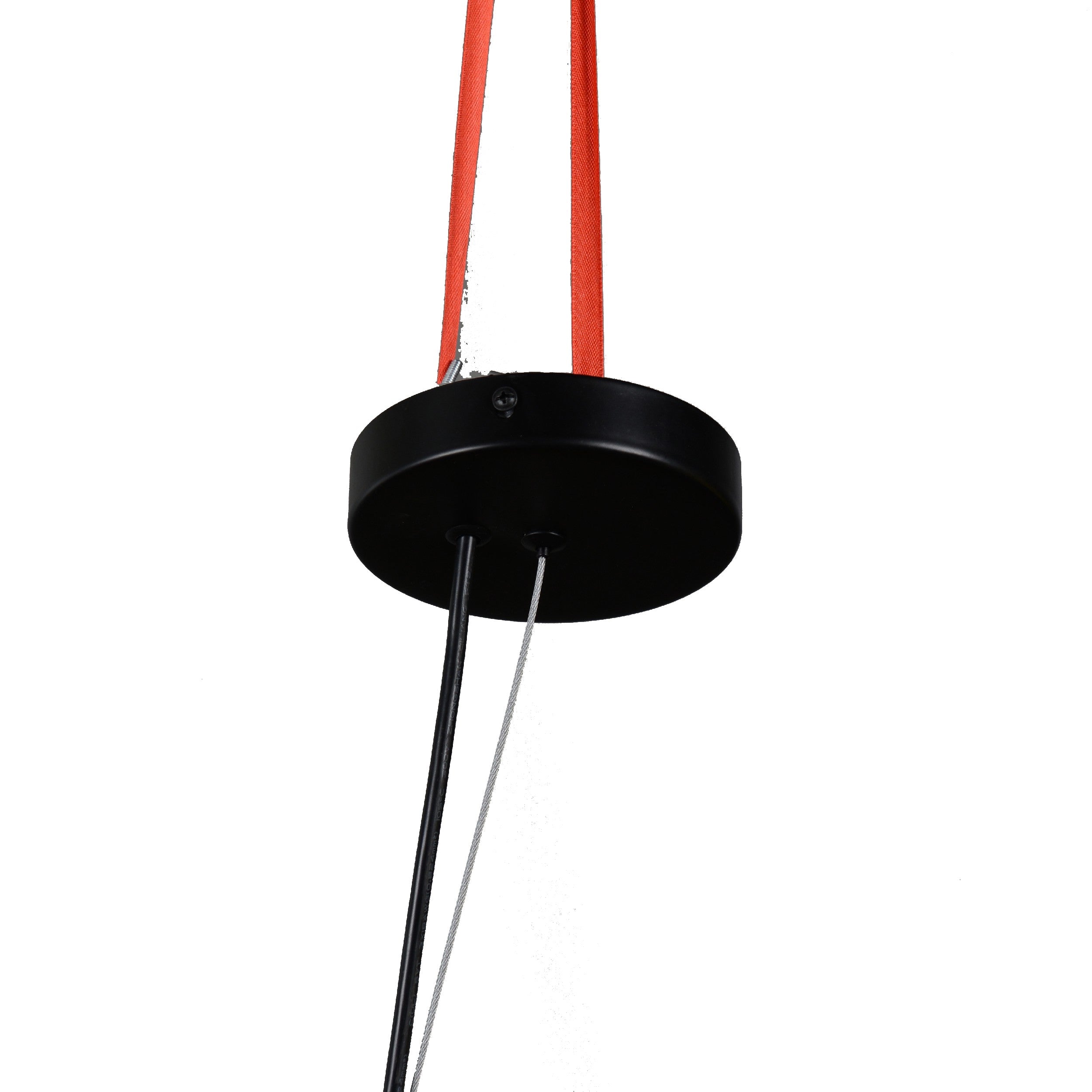 Helix 20 Inch Pendant Light, Woven Rattan, Iron, Black