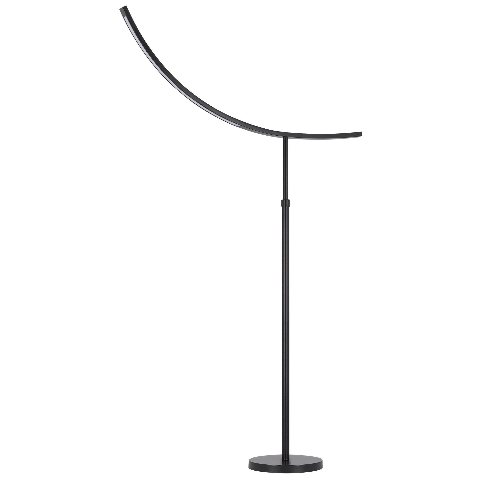 74 Inch Adjustable Floor Lamp, LED Light, Inverted Metal Base, Dark Bronze