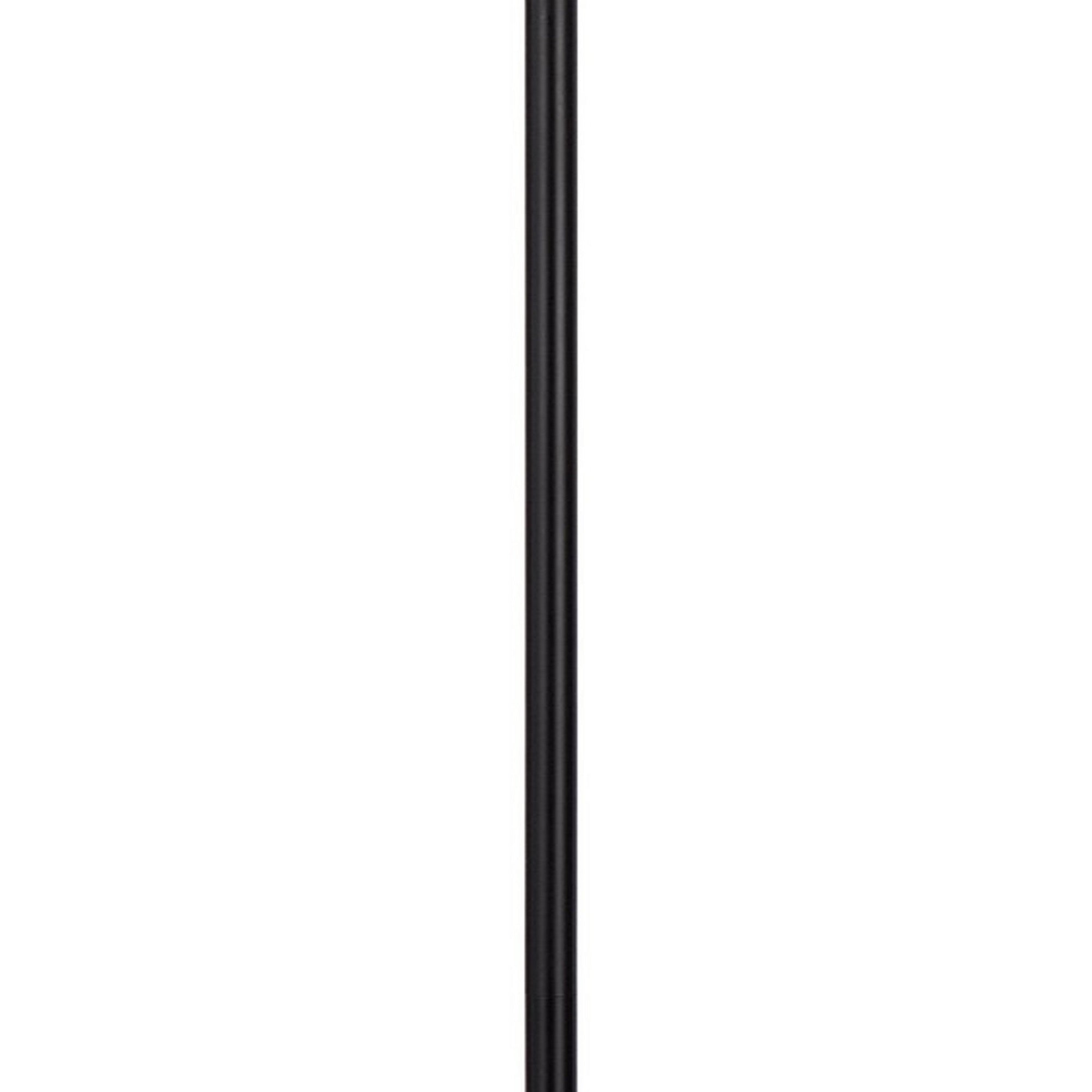 Benzara 61 Inch Modern Floor Lamp, Black Metal Base, Hanging Mesh Shade, Model BM282165