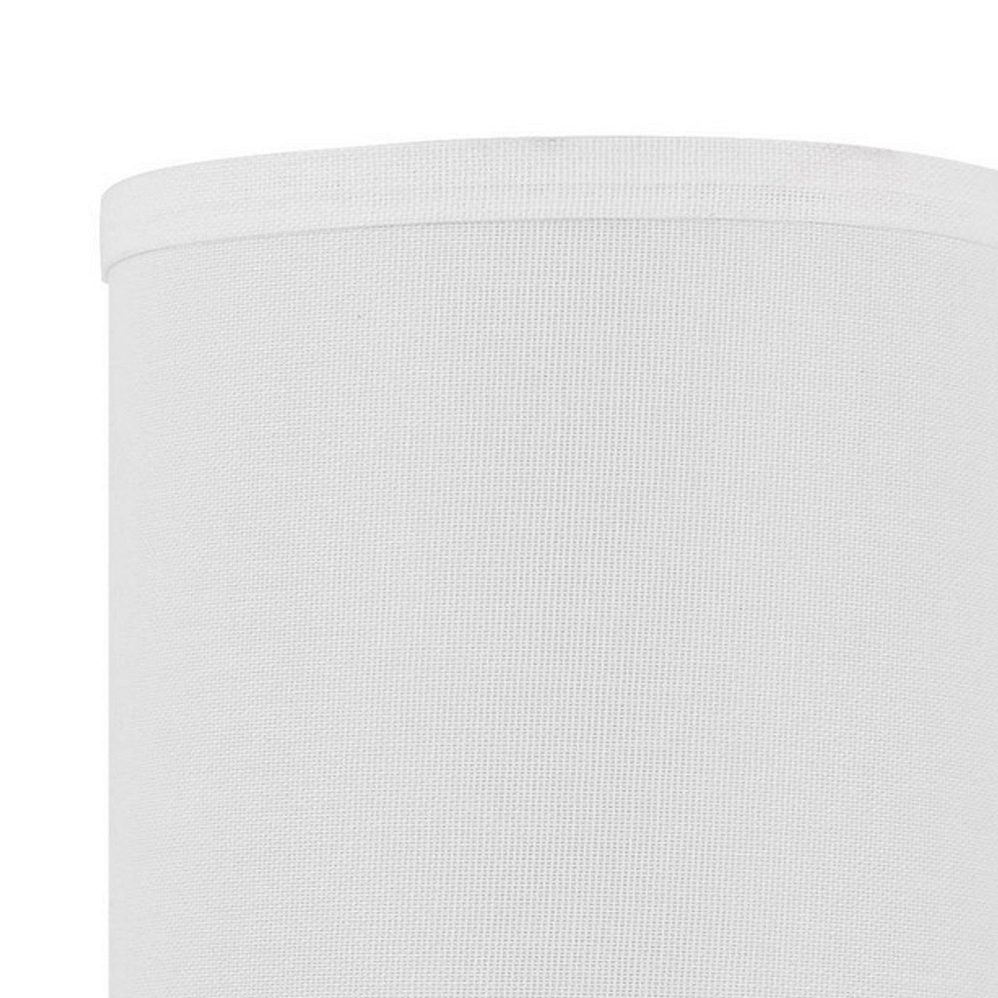 Benzara Modern Wall Lamp, 25 Inch, Hardback Fabric Shade, LED, Metal, Silver, Model BM282177