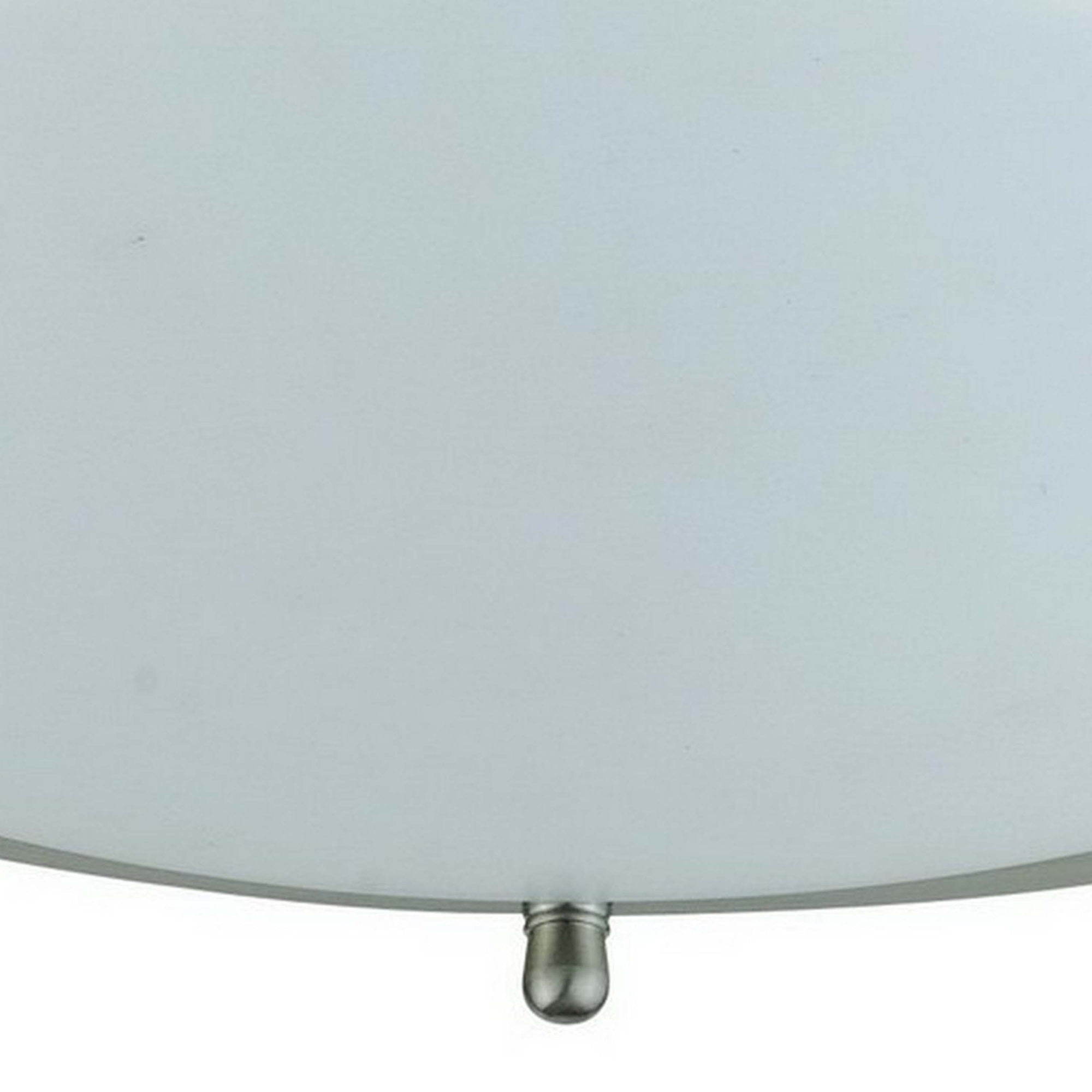 10 Inch Modern Ceiling Lamp with Frosted Acrylic Plate, Steel Trim, White