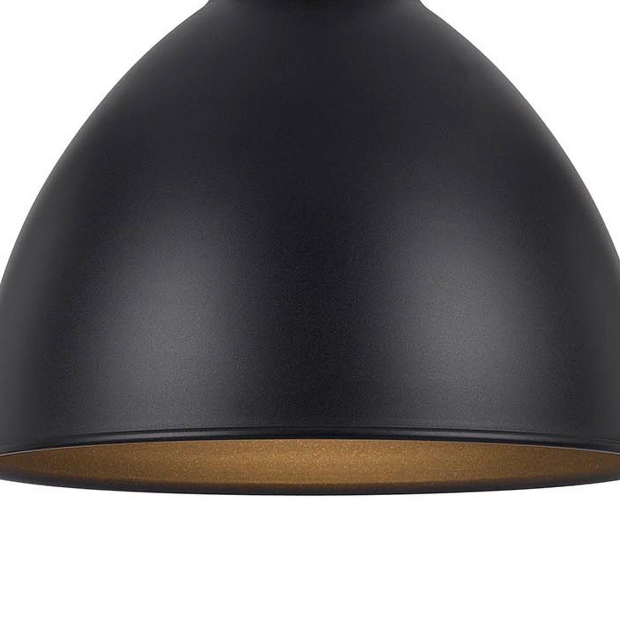 Benzara Nico 10 Inch Modern Pendant Light, Bronze Metal Shade, Model BM287704