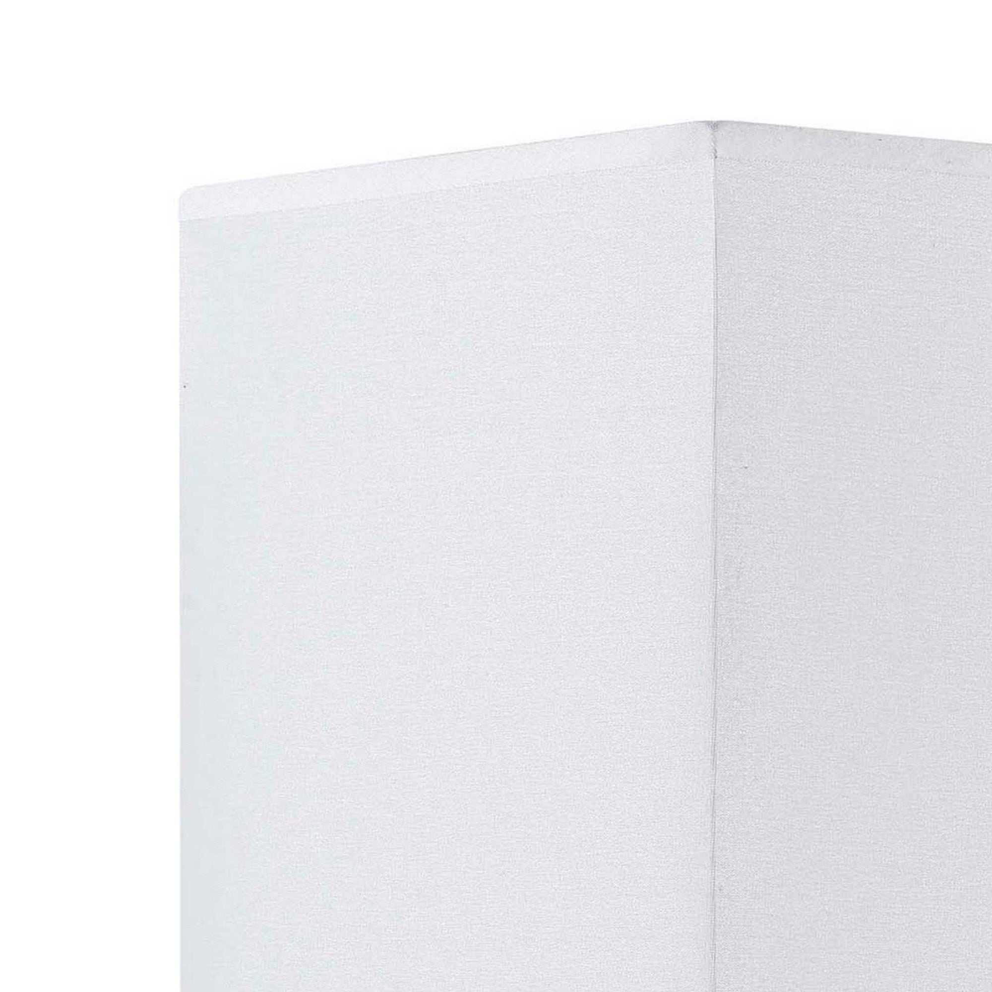 12 Inch Modern Wall Lamp with Fabric Shade, On Off Rocker Switch, White