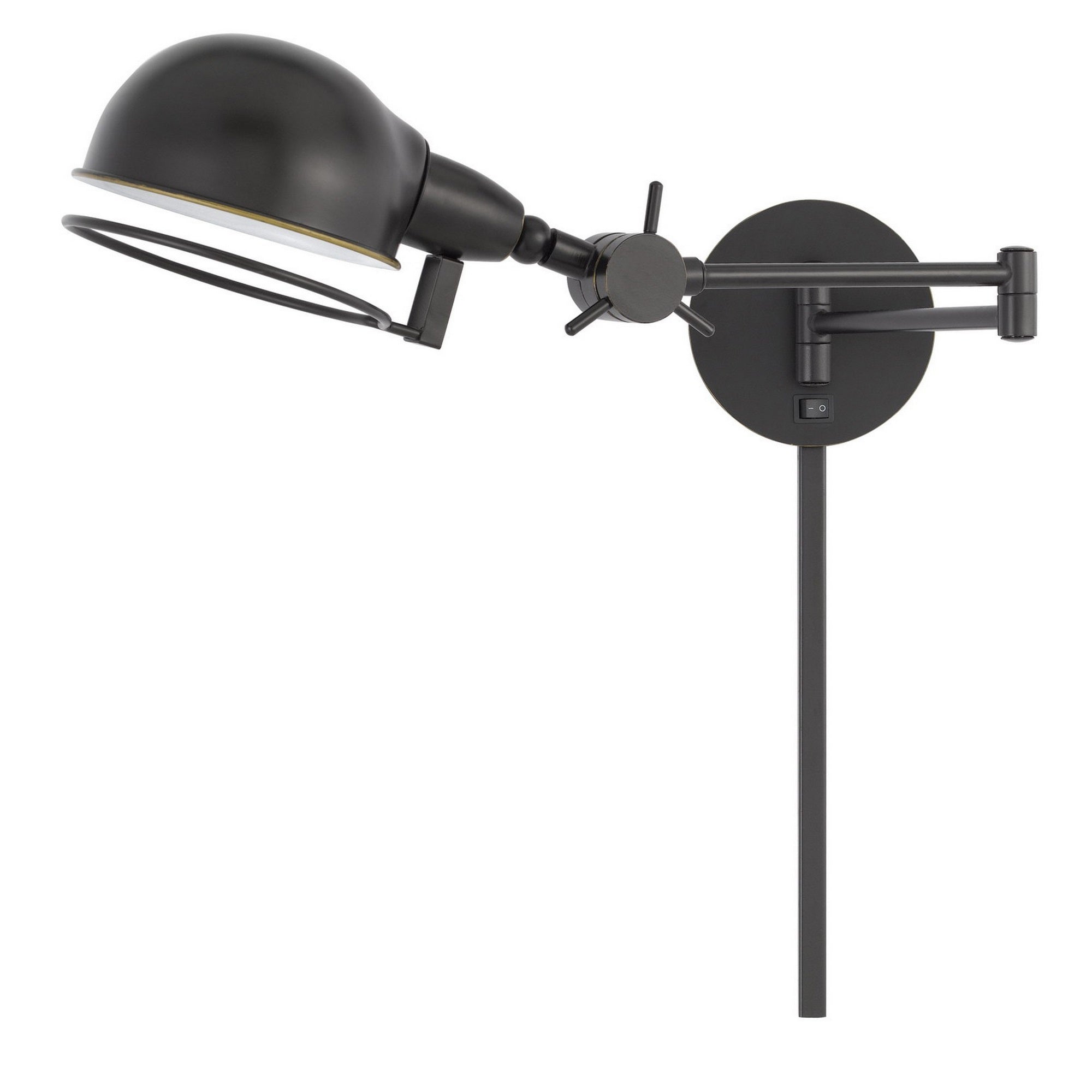 Benzara Vintage Wall Lamp, Swing Arm, Adjustable Metal Shade, 27 Inch, Bronze, Model BM287714