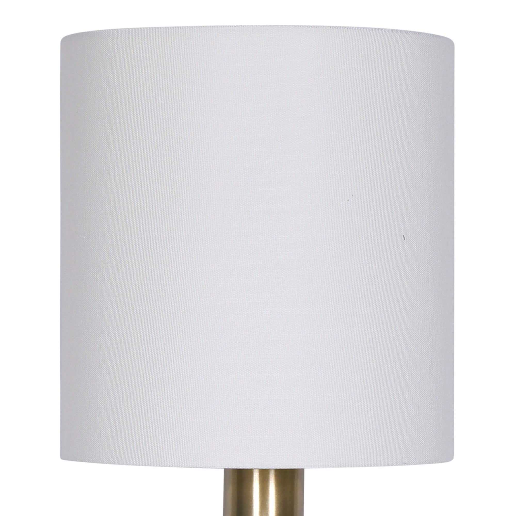 24 Inch Set of 2 Modern Table Lamps with Polyester Shade, Bronze Metal Base
