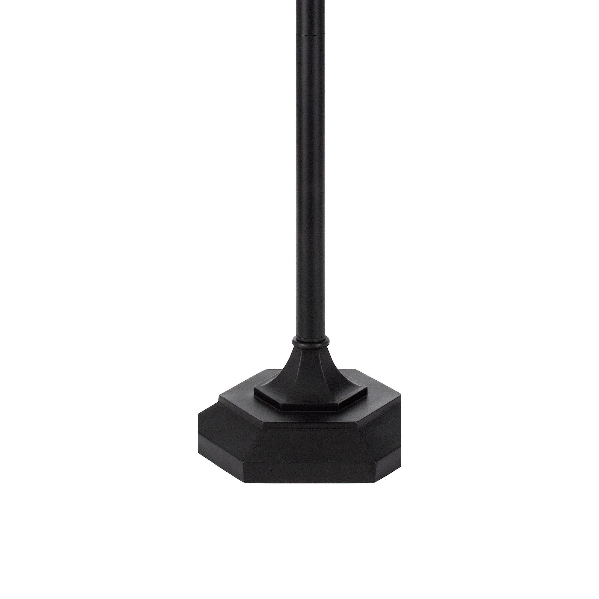 Benzara Eli 60-Inch Floor Lamp - Hexagonal Tiffany Style Shade, Dual Light, Bronze & Multicolor, Model BM295959