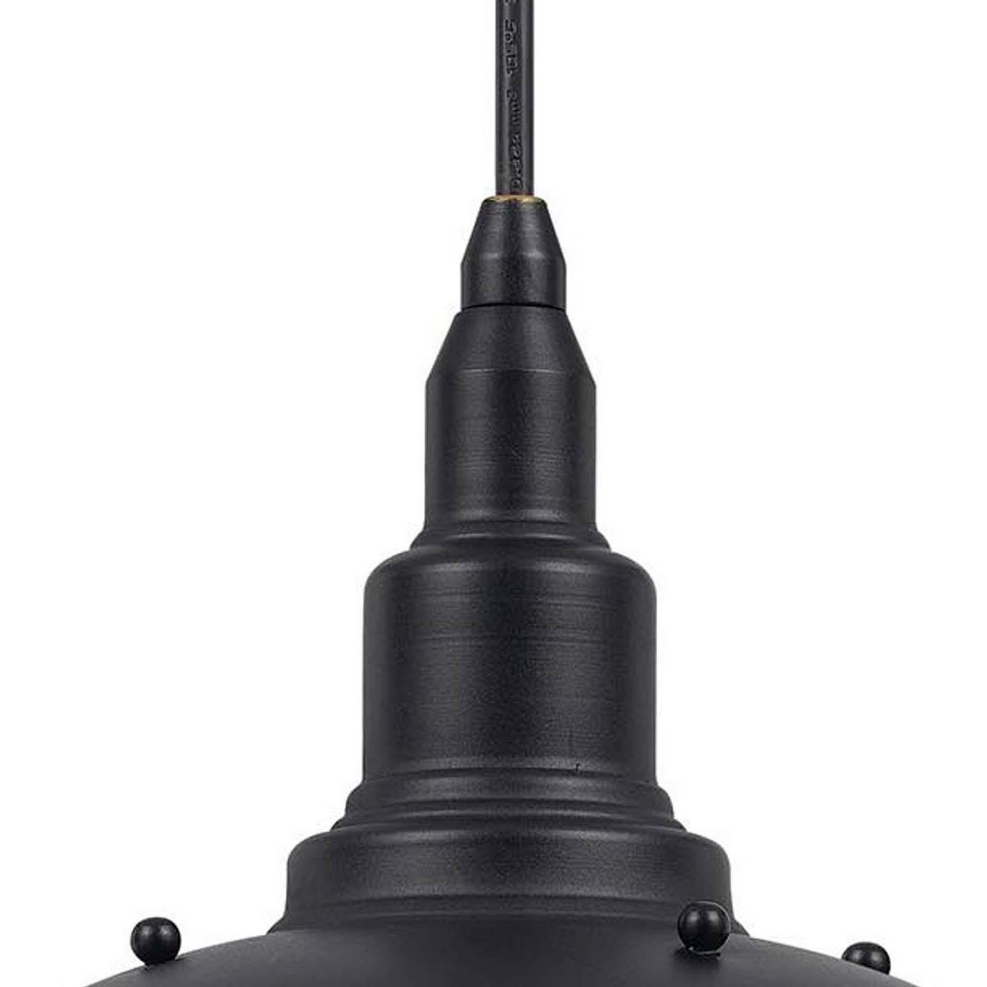 Benzara Pendant Light, Industrial Style, Metal, Dark Bronze, Model BM295969, 8 in.