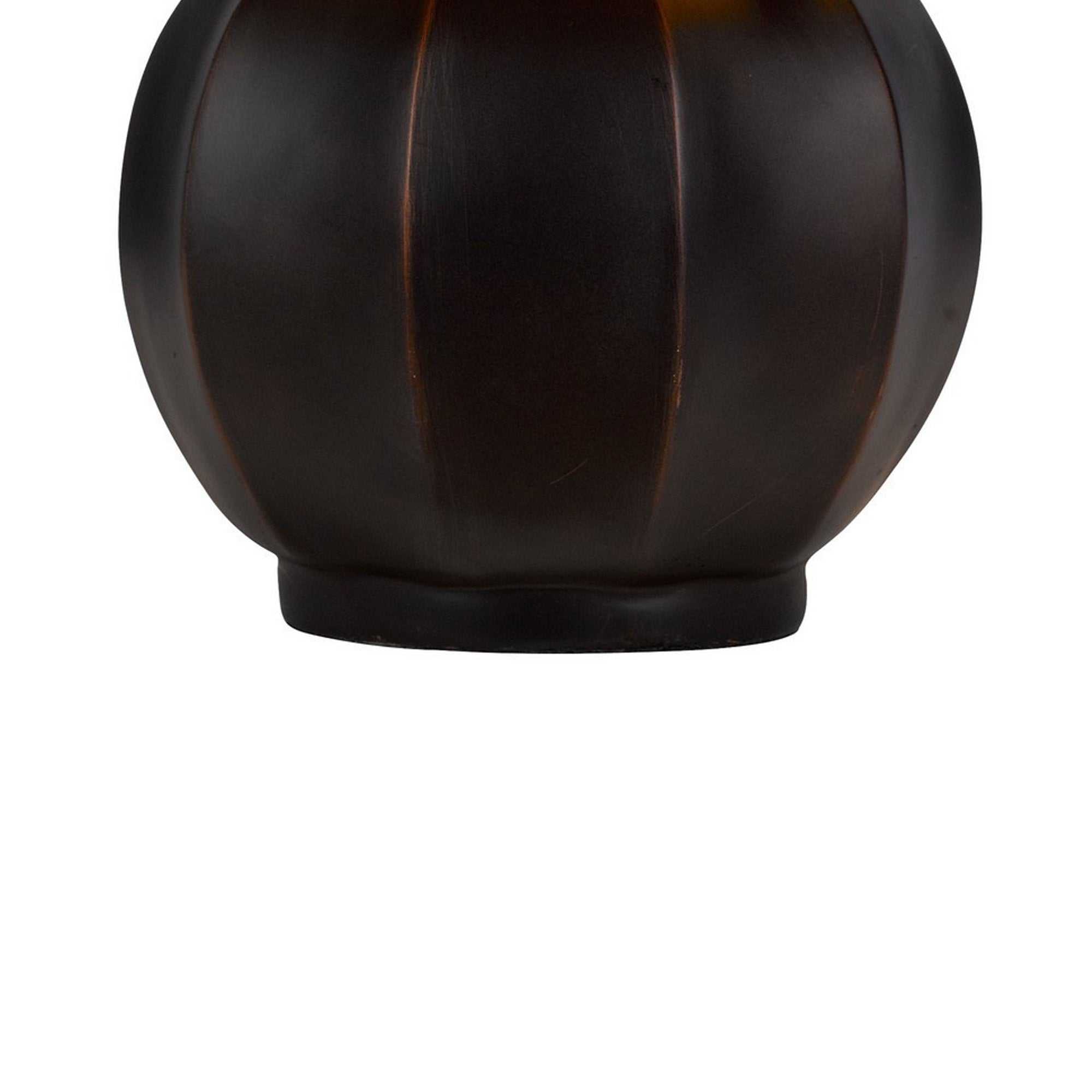Benzara Table Lamp with Upturned Arms, 20 in., Metal, Mica and Amber, Model BM295986