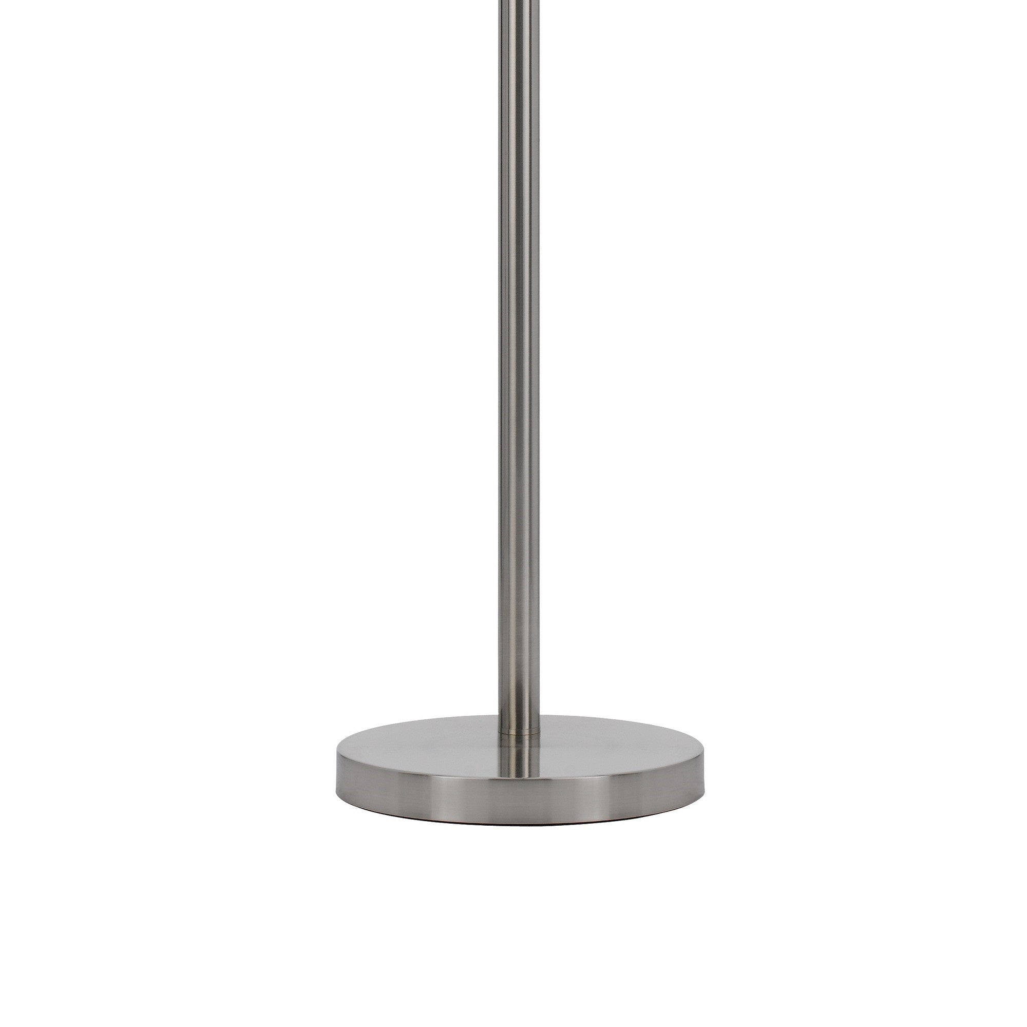 Chuck 82 Inch Modern Arc Floor Lamp, 5 Puck Lights, Brushed Steel Finish