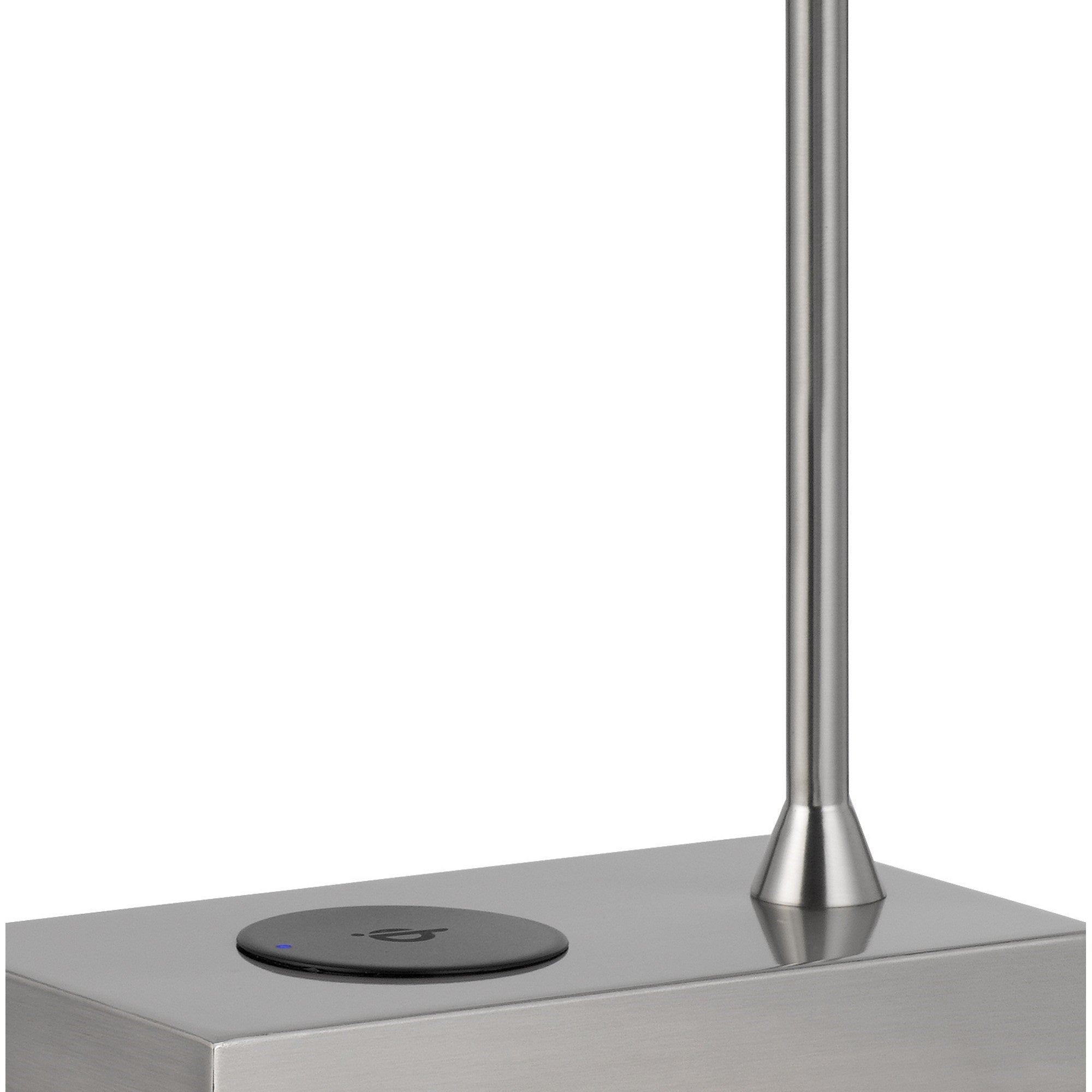 Dyna 18 Inch Integrated LED Desk Lamp, Wireless USB Port, Brushed Steel