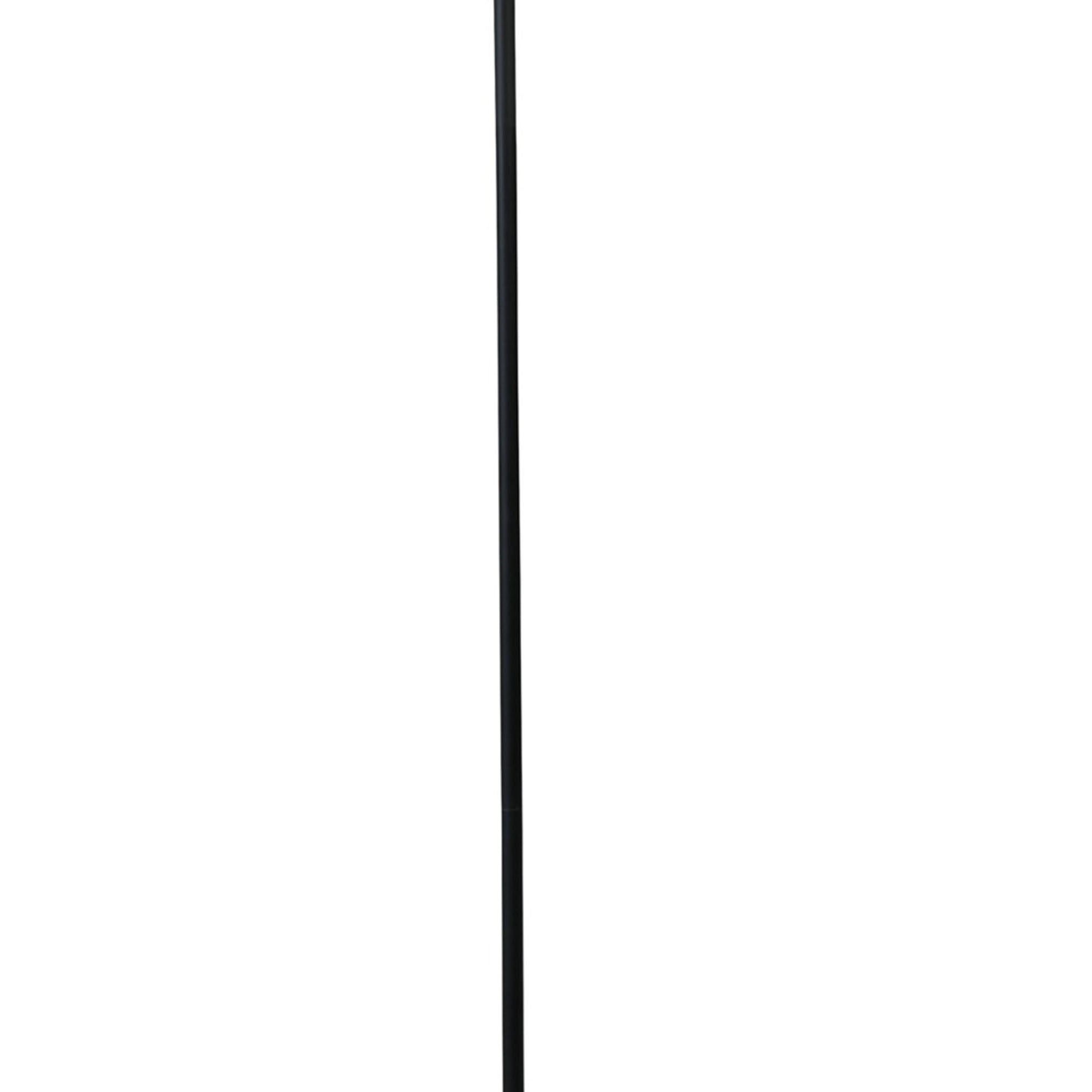 60 Inch Metal Floor Lamp, Curved Design Stand, Adjustable Dome Lampshade