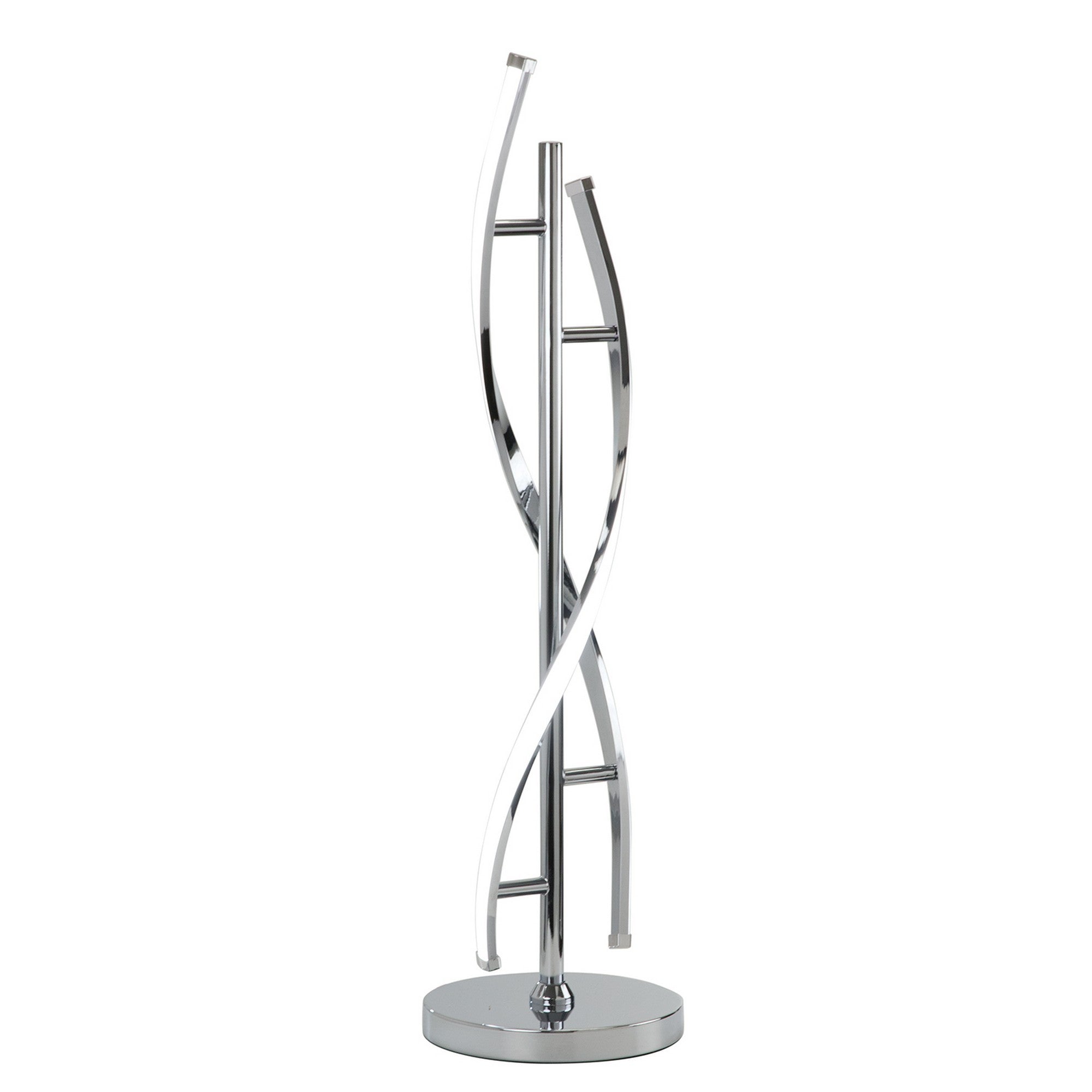 Jam 29 Inch Table Lamp, LED Light, Round Base, Accent Silver Metal Base