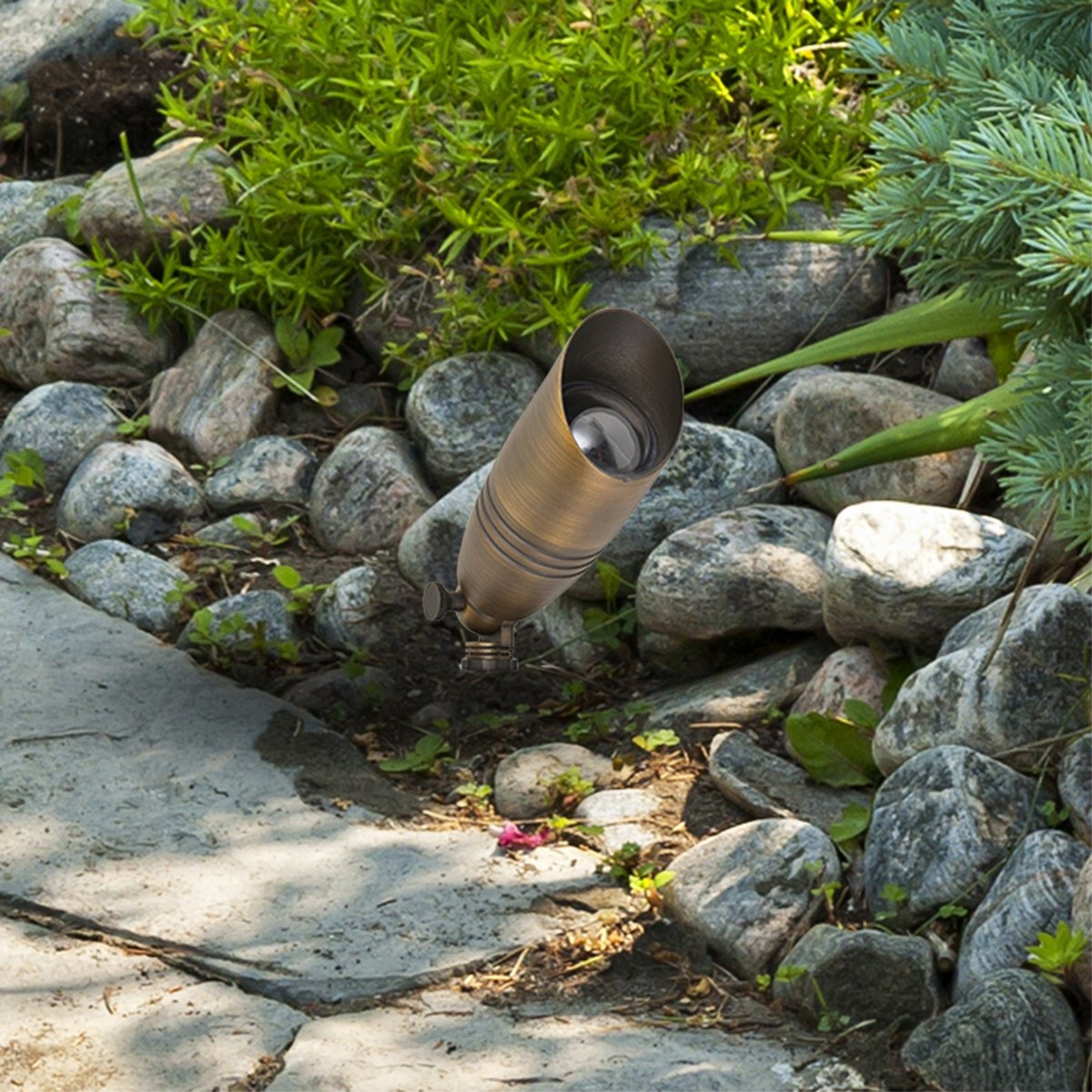 Outdoor Cast Brass spot light 3''w x 8.5''h