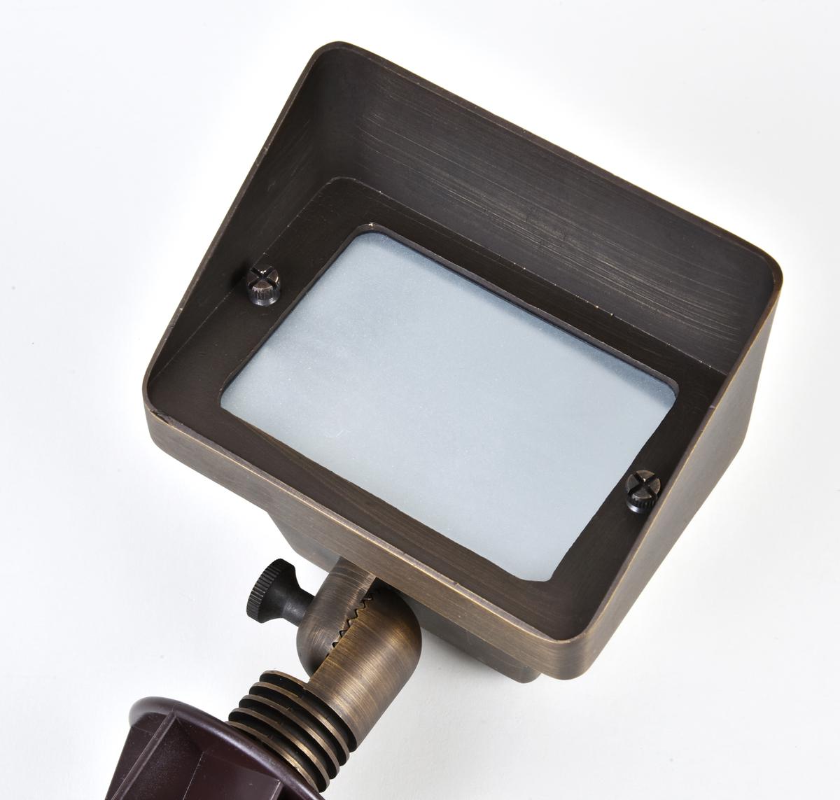 Cast Brass Flood Light W2.75In D5.25In H8In Antique Brass  Mr11/ Mr16 Dual Socket