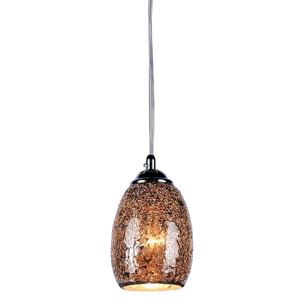 Chloe Lighting Ch3Gy16Dc05-Dp1 Melia Mosaic 1-Light Ceiling Grey Mini Pendant With 4.8-Inch Shade